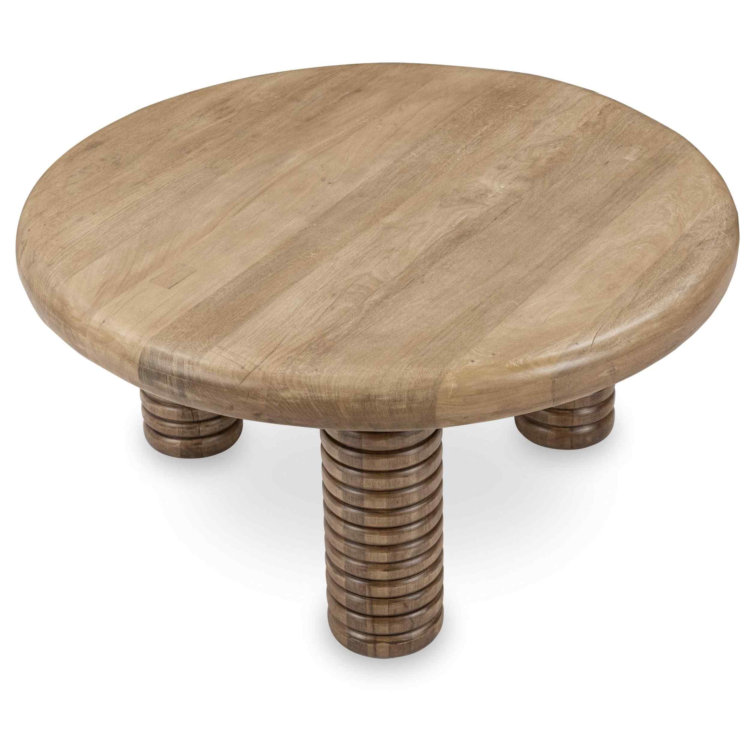 Ilaria Round Coffee Table, Sand Washed - Image 2