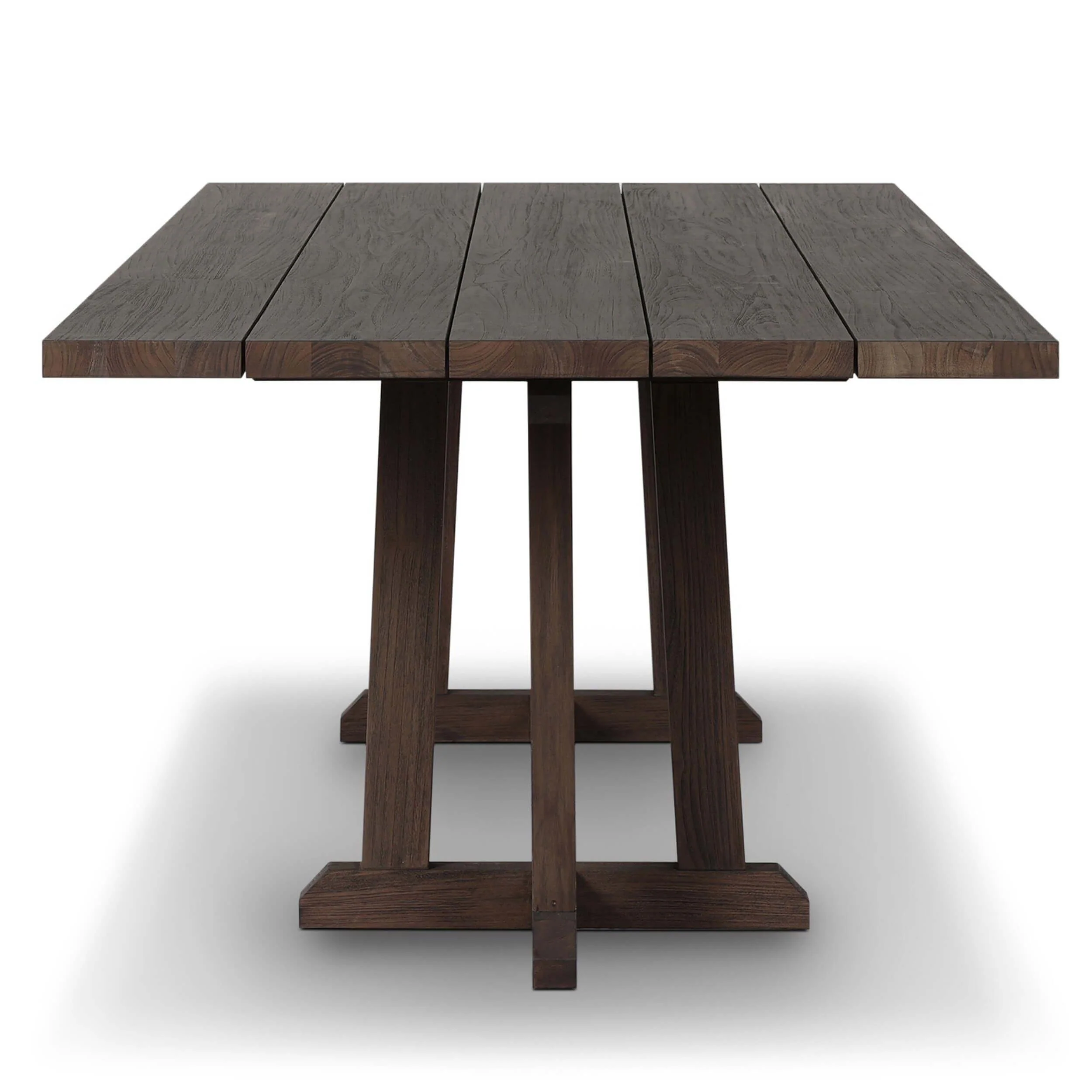 Indie Outdoor Rectangular Dining Table, Stained Saddle Brown by Four Hands - Image 3