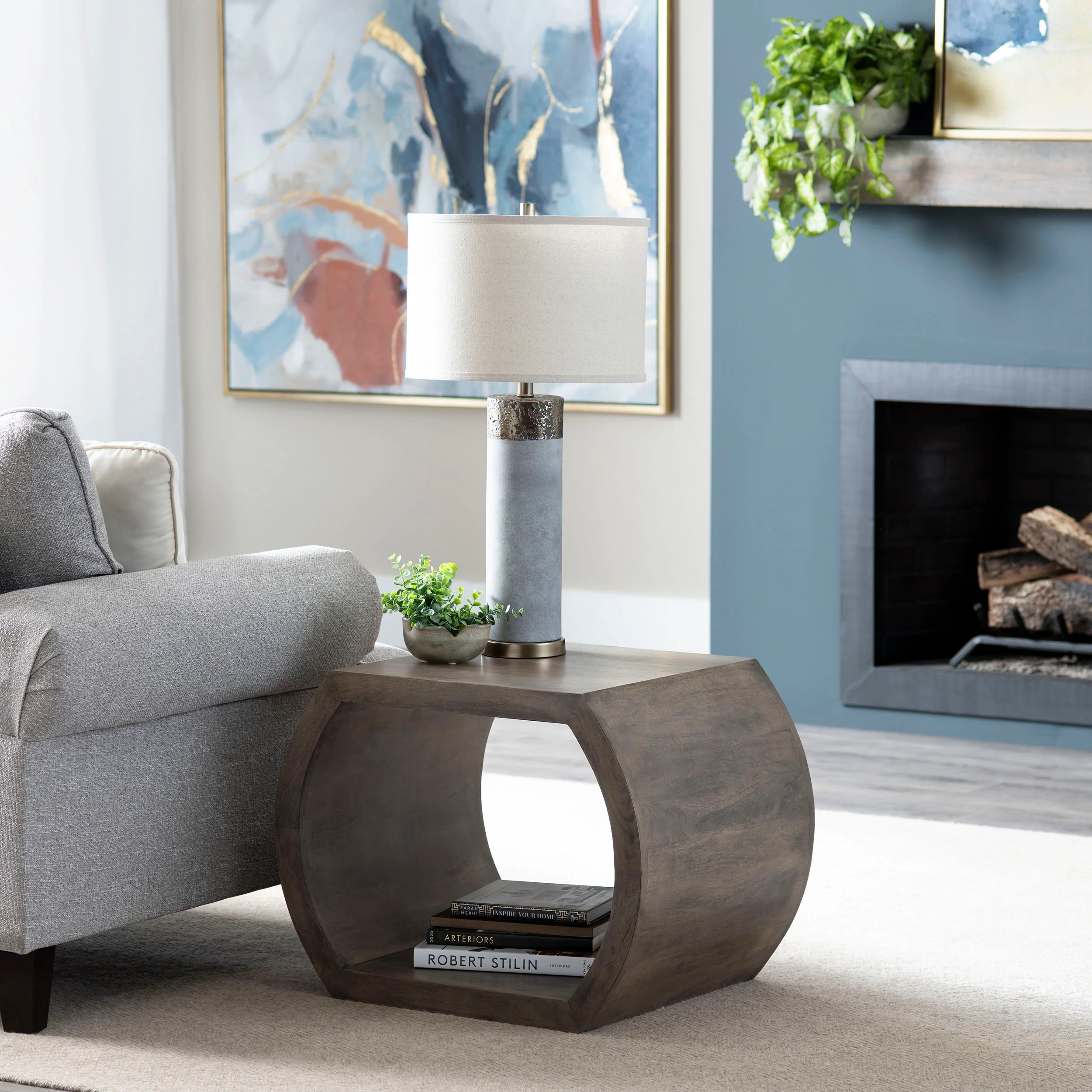 Infinity End Table, Grey - Image 4