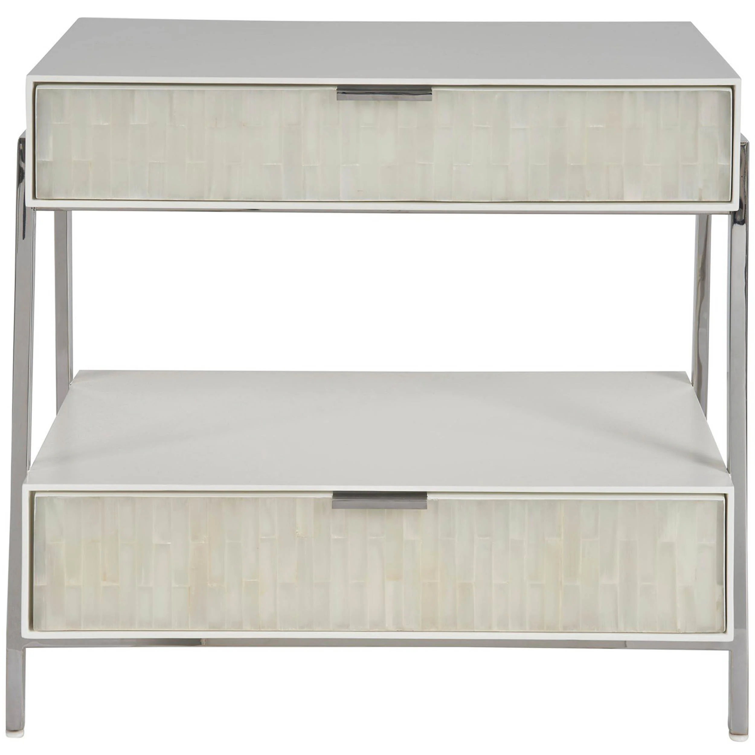Ingrid 2 Drawer Nightstand, Selenite - Image 2