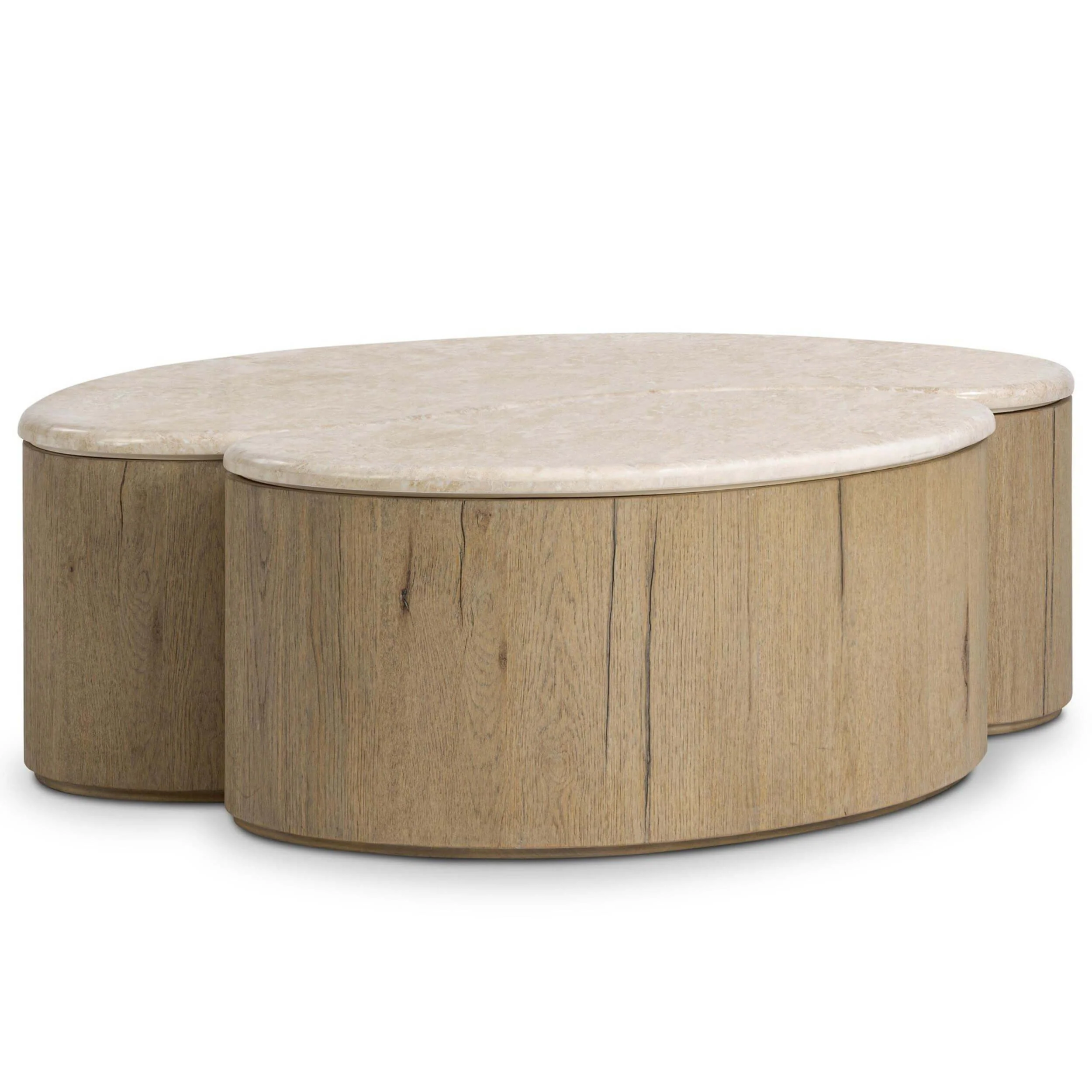 Ingrid Coffee Table, Cappuccino Marble by Four Hands