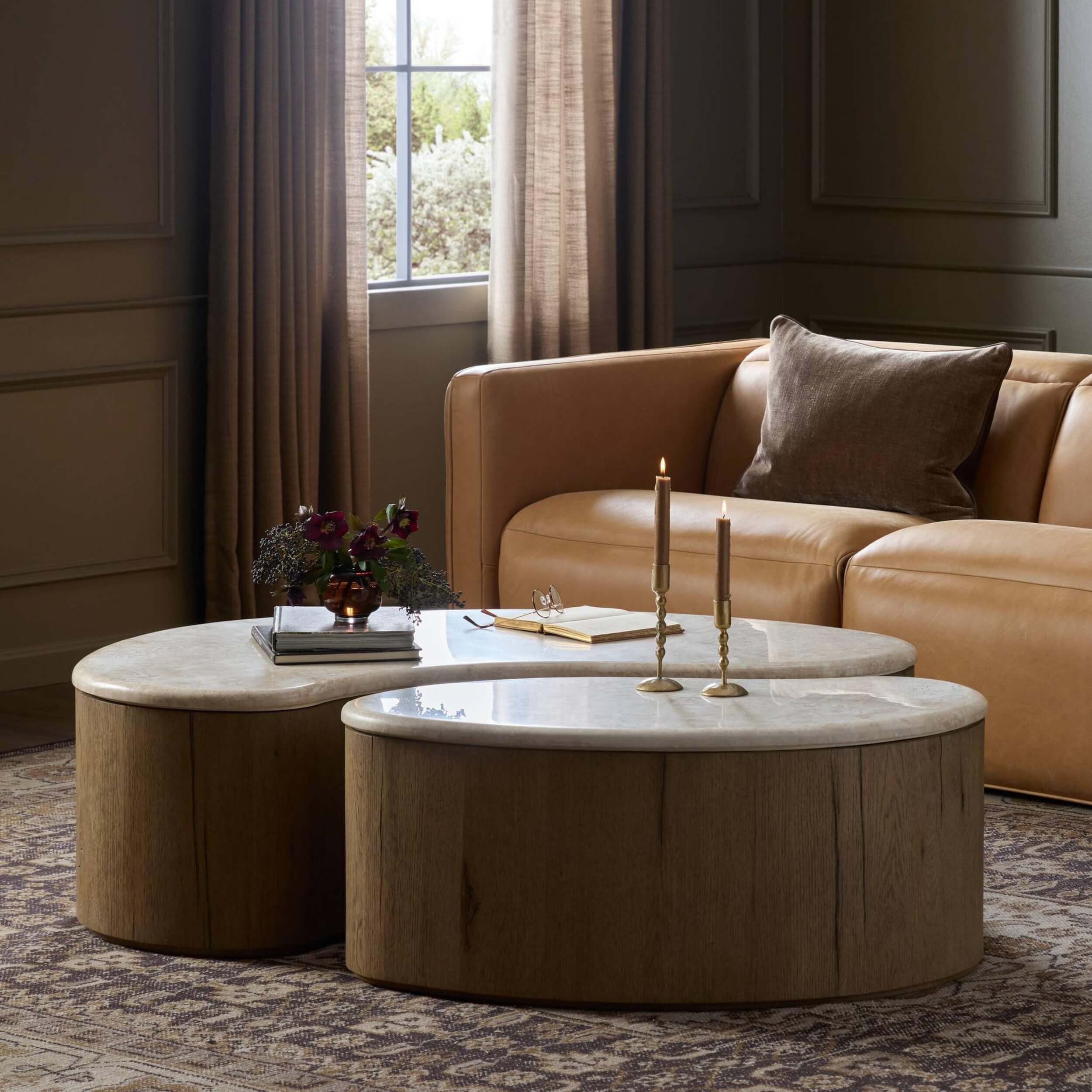 Ingrid Coffee Table, Cappuccino Marble by Four Hands - Image 6