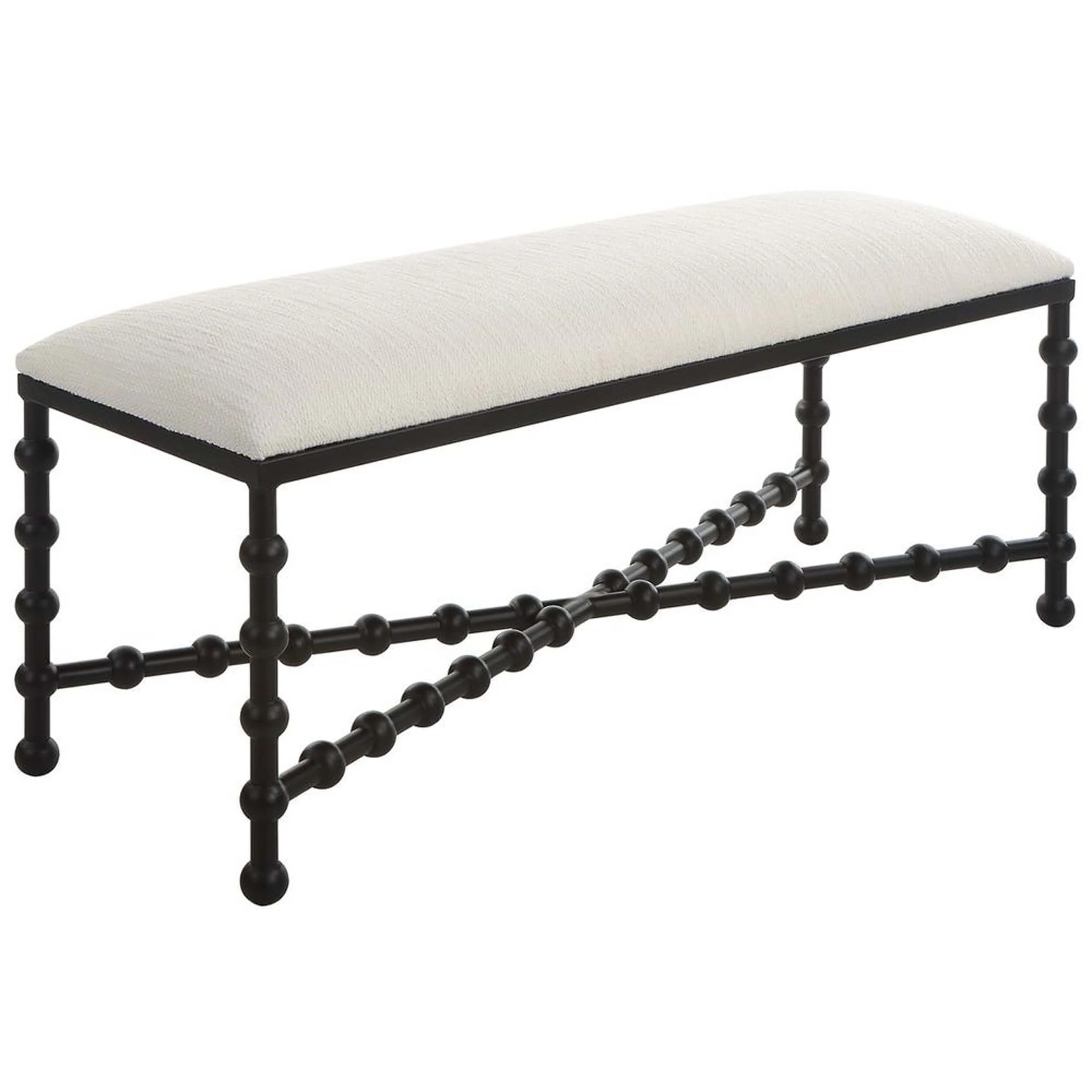 Iron Drops Large Bench, Crisp White