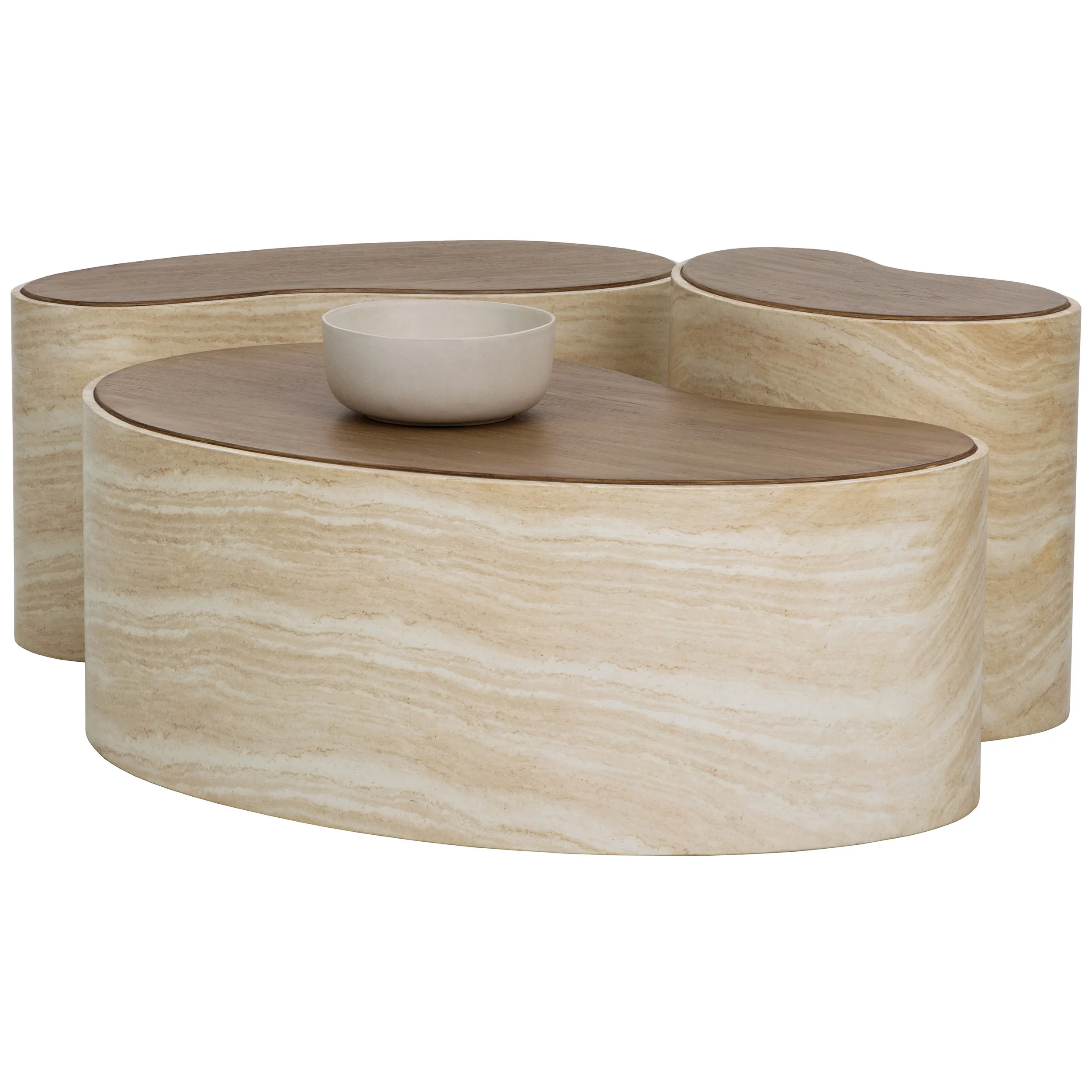 Ishiko Coffee Table, Travertine-Look - Image 9
