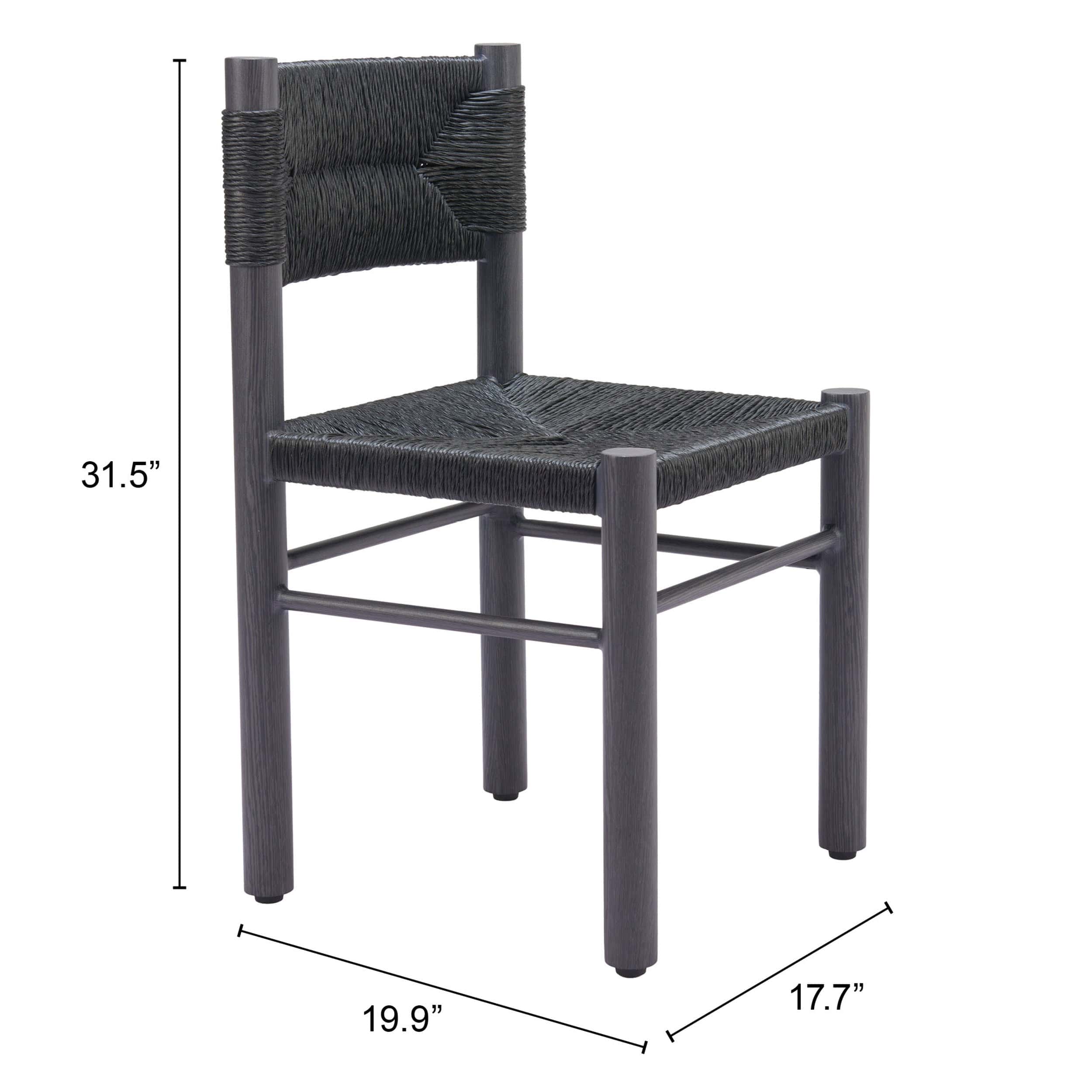 Iska Dining Chair, Black, Set of 2 - Image 8
