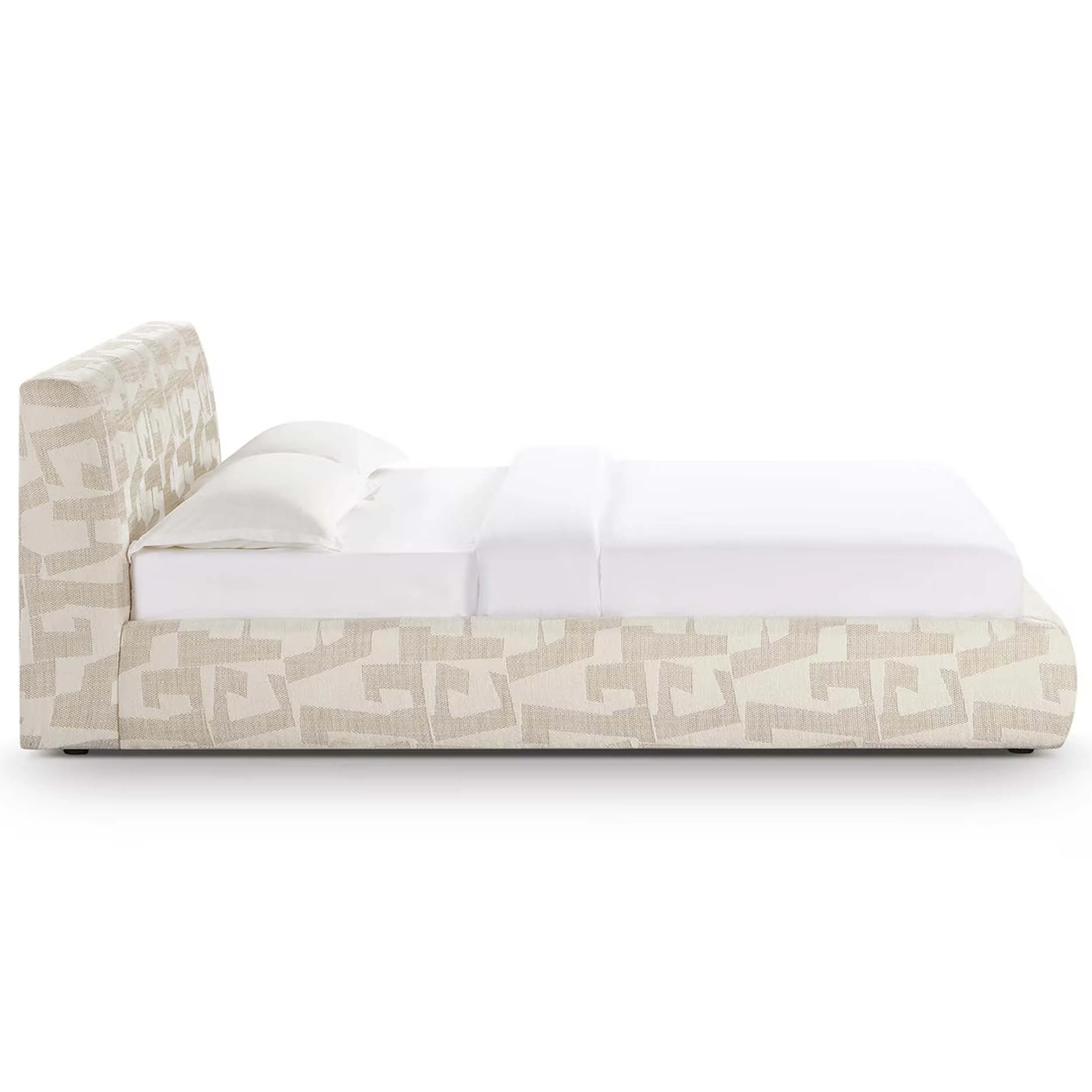 Isla Bed, Cream Jacquard - Image 3