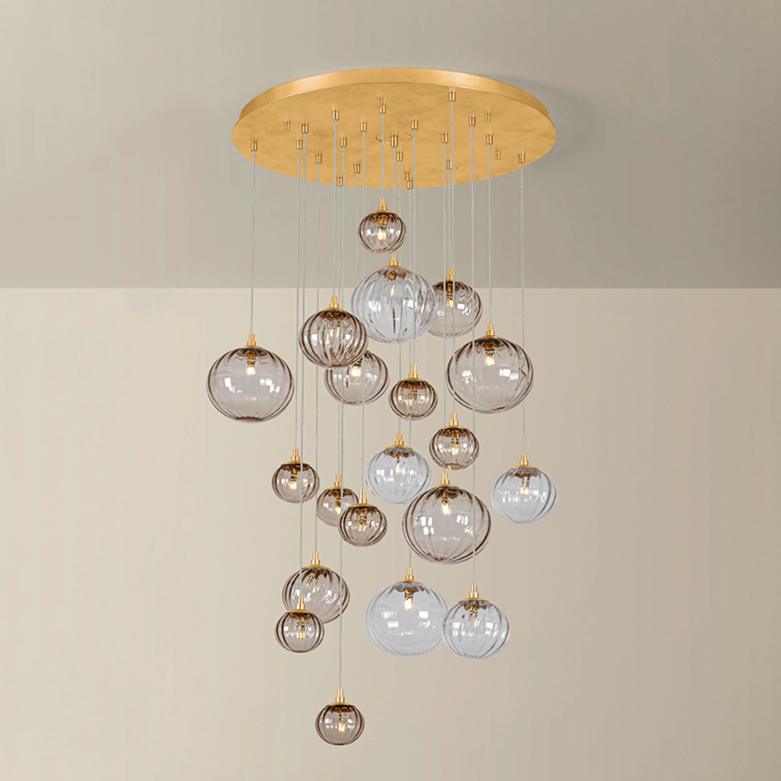 Istanbul 20 Light Chandelier, Vintage Gold Leaf - Image 3