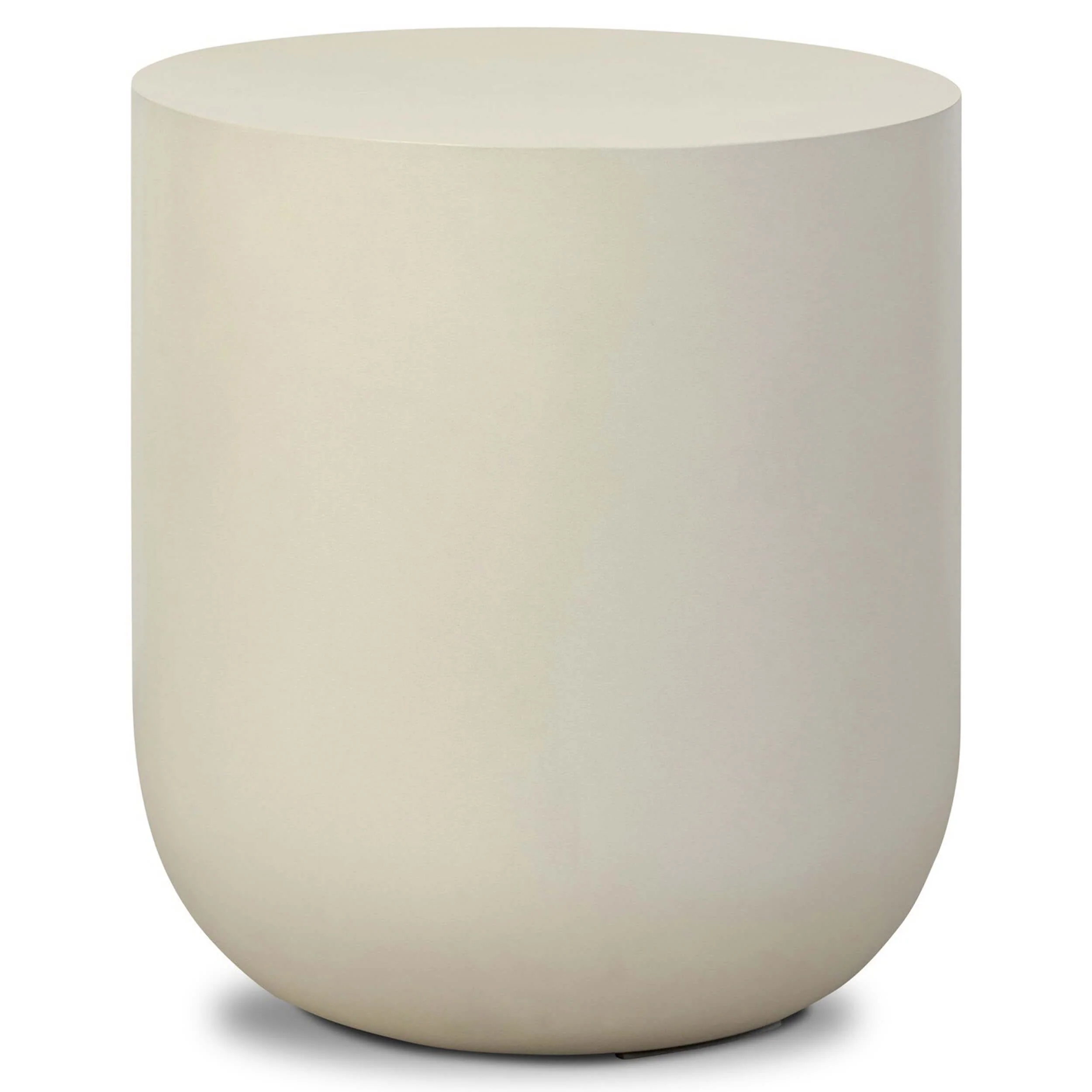 Ivan Round End Table, White by Four Hands