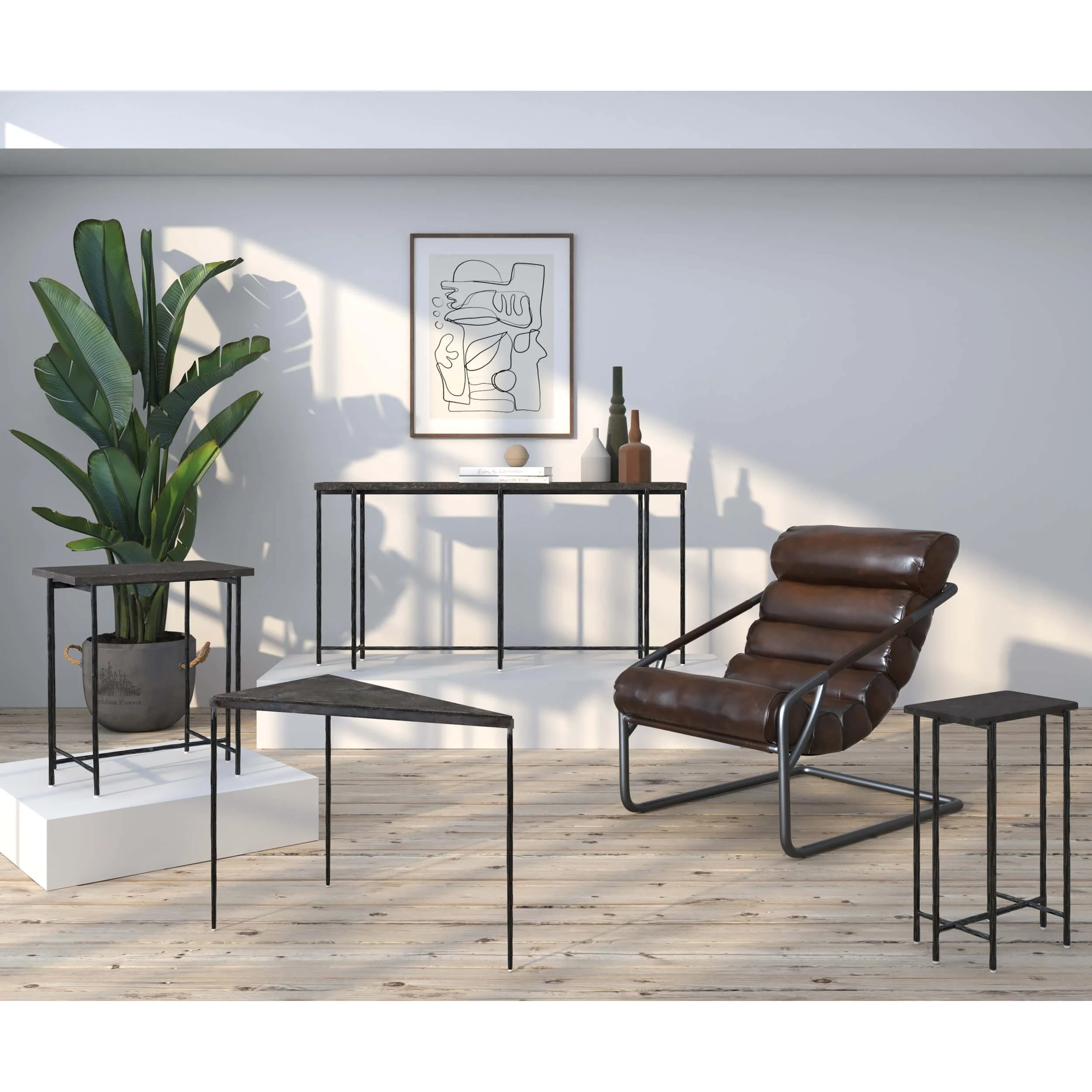 Jackson Leather Chair, Brown - Image 7
