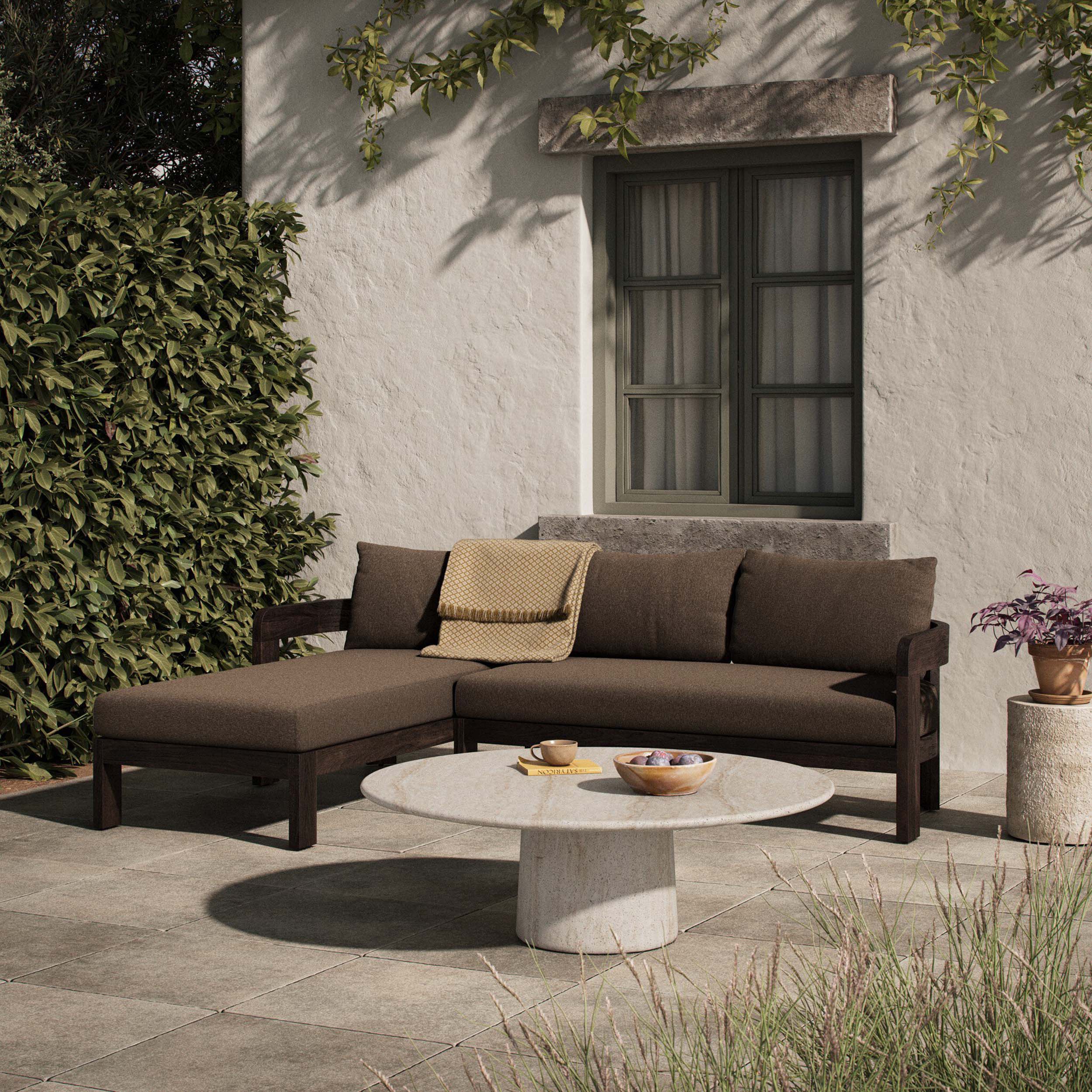 Jackson Outdoor 2 Piece Sectional, Ellor Brown by Four Hands - Image 7