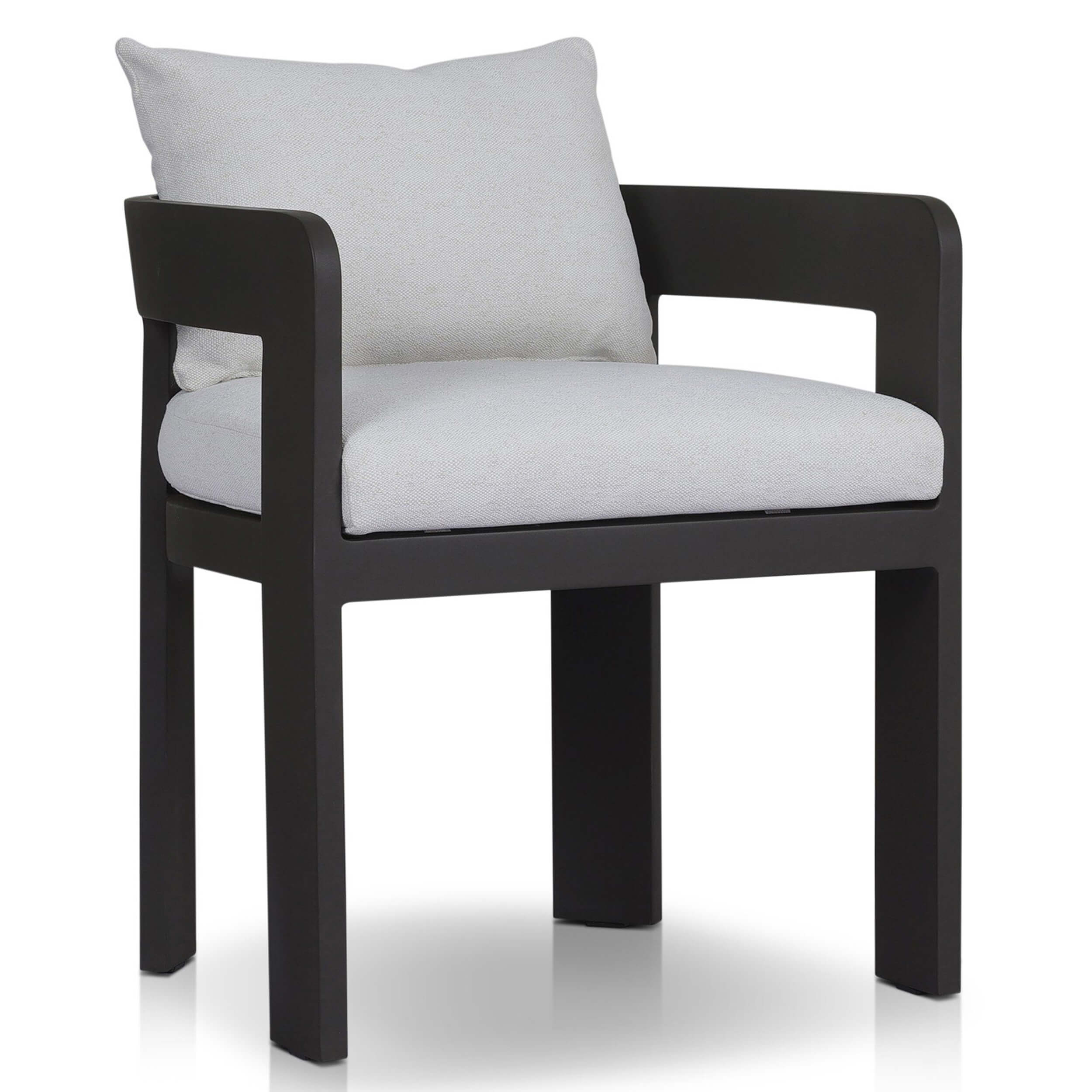 Jackson Outdoor Metal Dining Chair, Concha Fog, Set of 2 by Four Hands