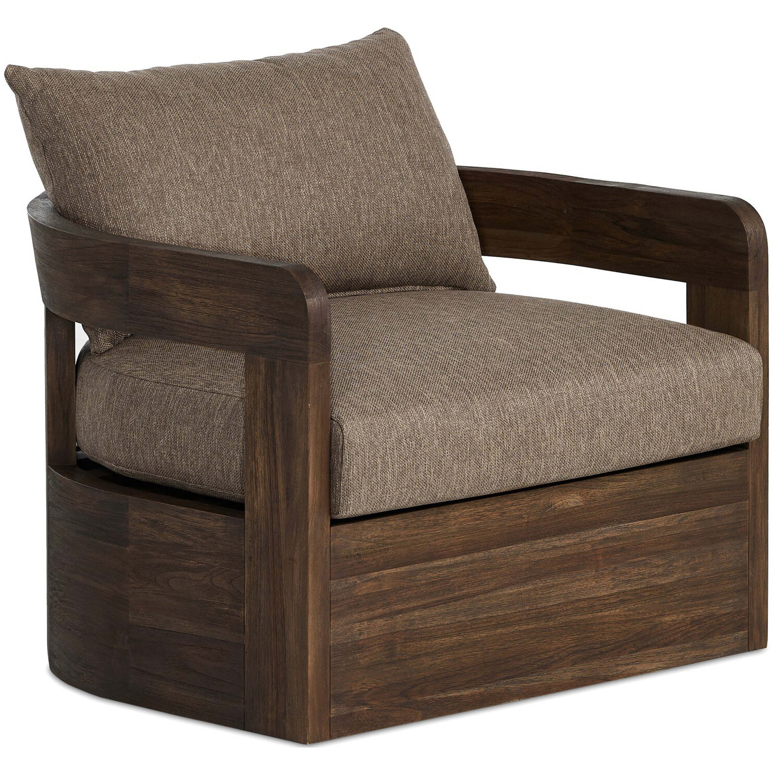 Jackson Outdoor Swivel Chair, Ellor Brown by Four Hands