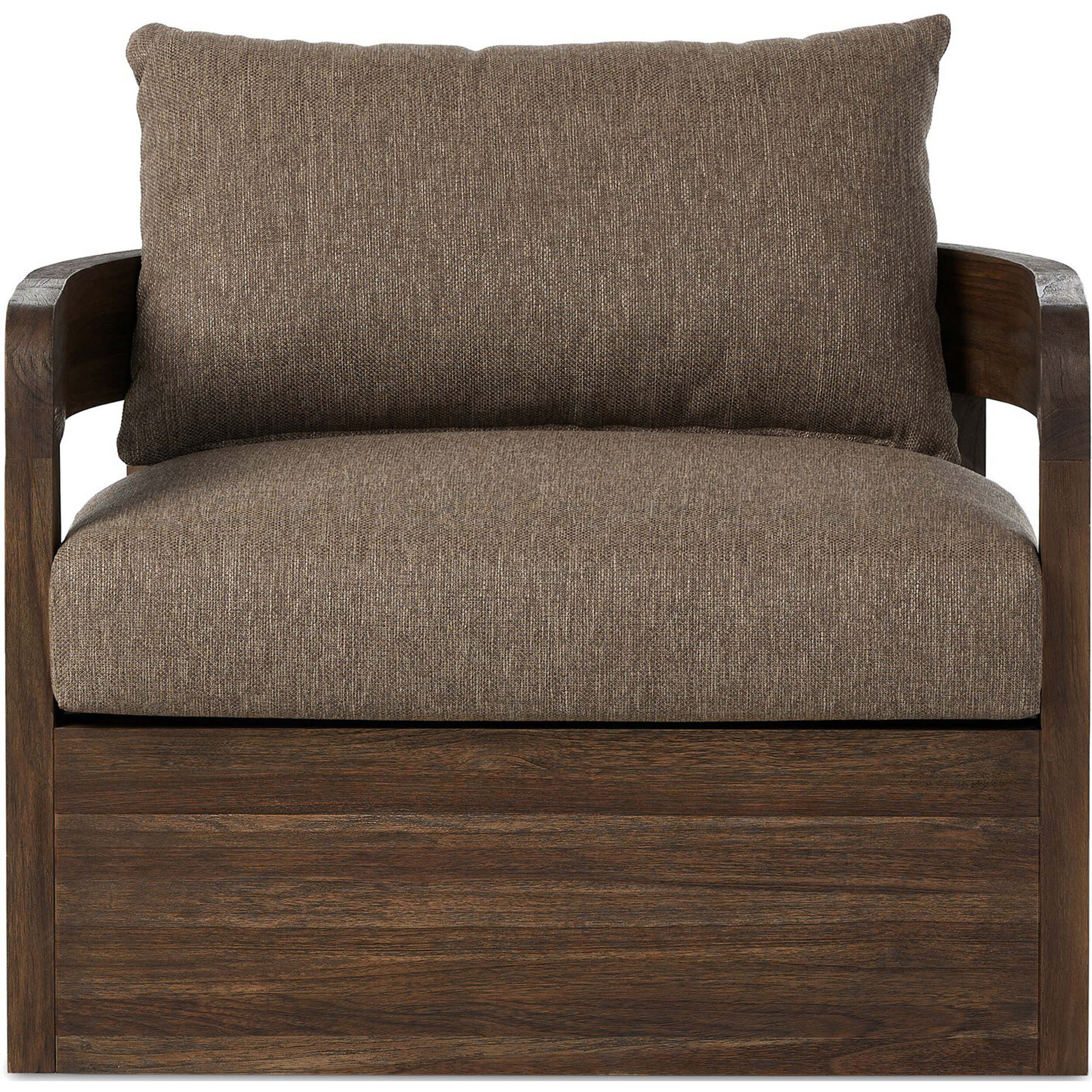 Jackson Outdoor Swivel Chair, Ellor Brown by Four Hands - Image 2
