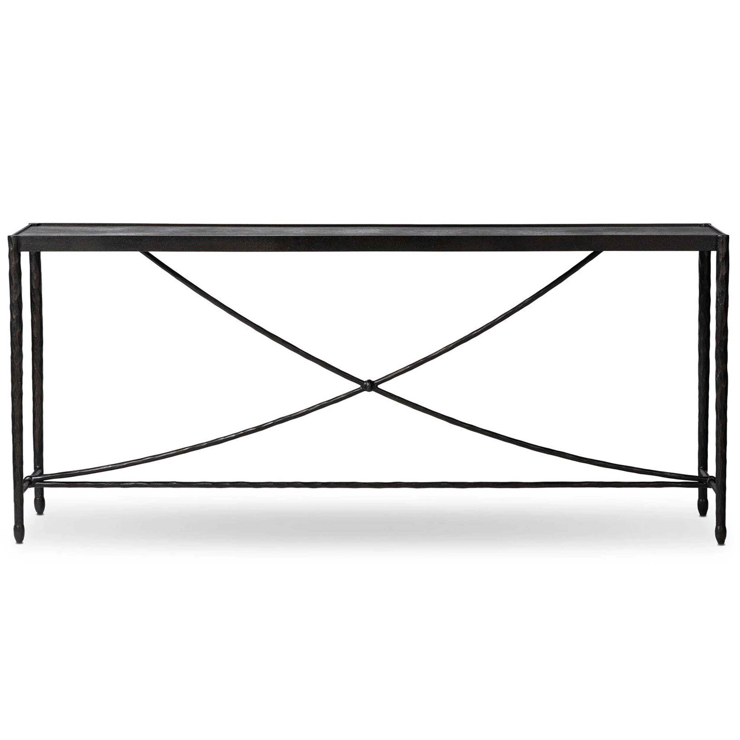 Jade Console Table, Textured Bronze by Four Hands - Image 2