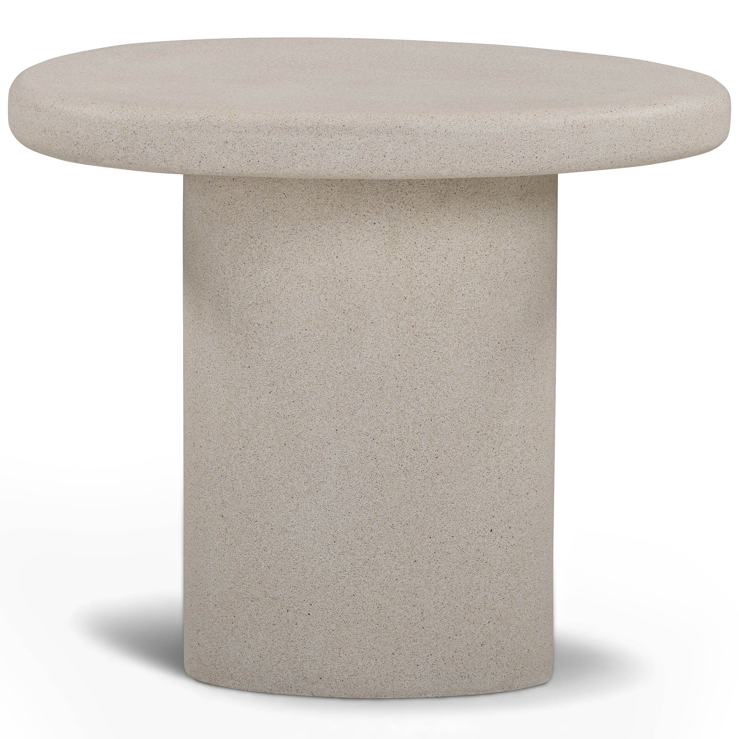 Jade Outdoor Side Table, Cream - Image 2