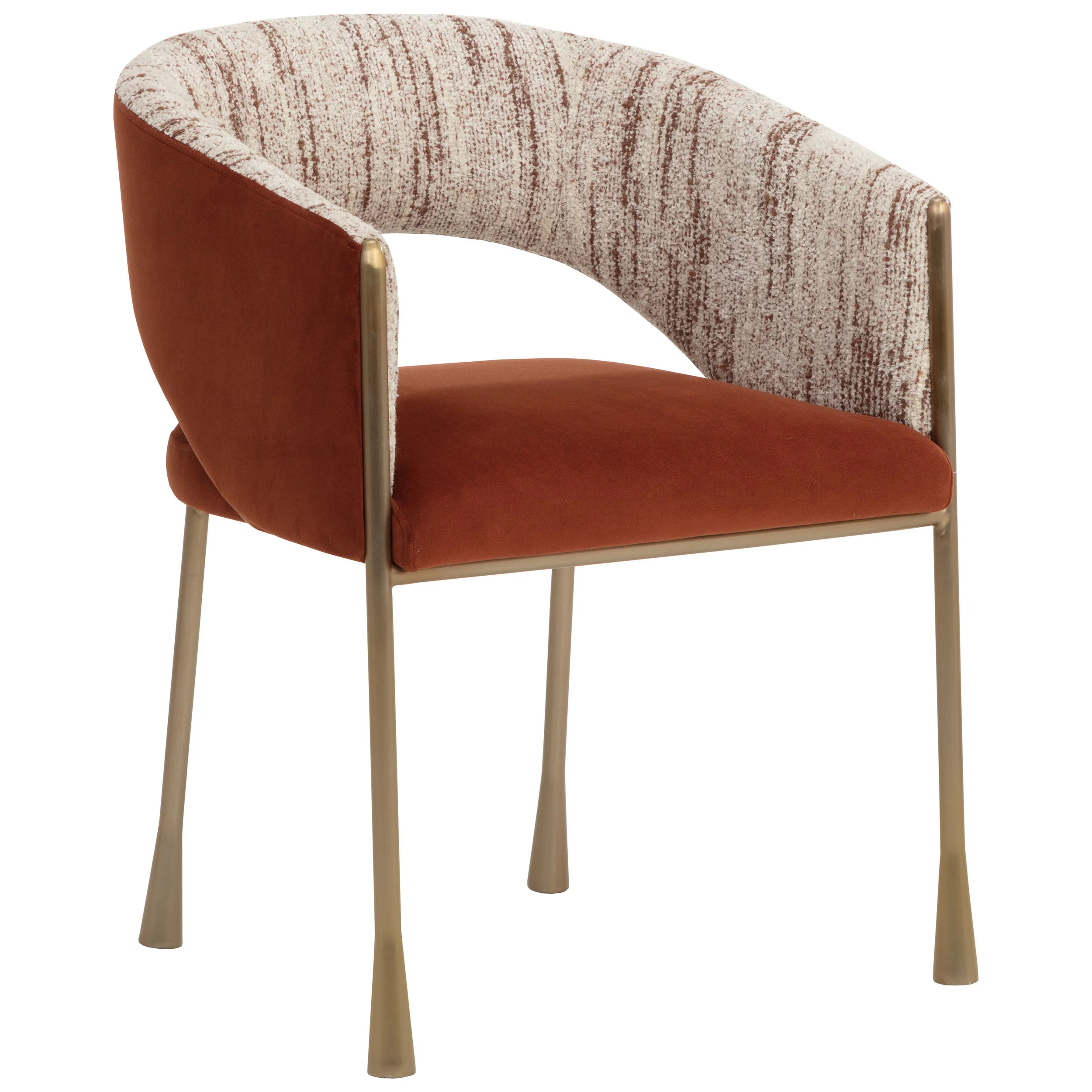 Jahara Arm Chair, Meg Rust/Terri Nutmeg, Set of 2