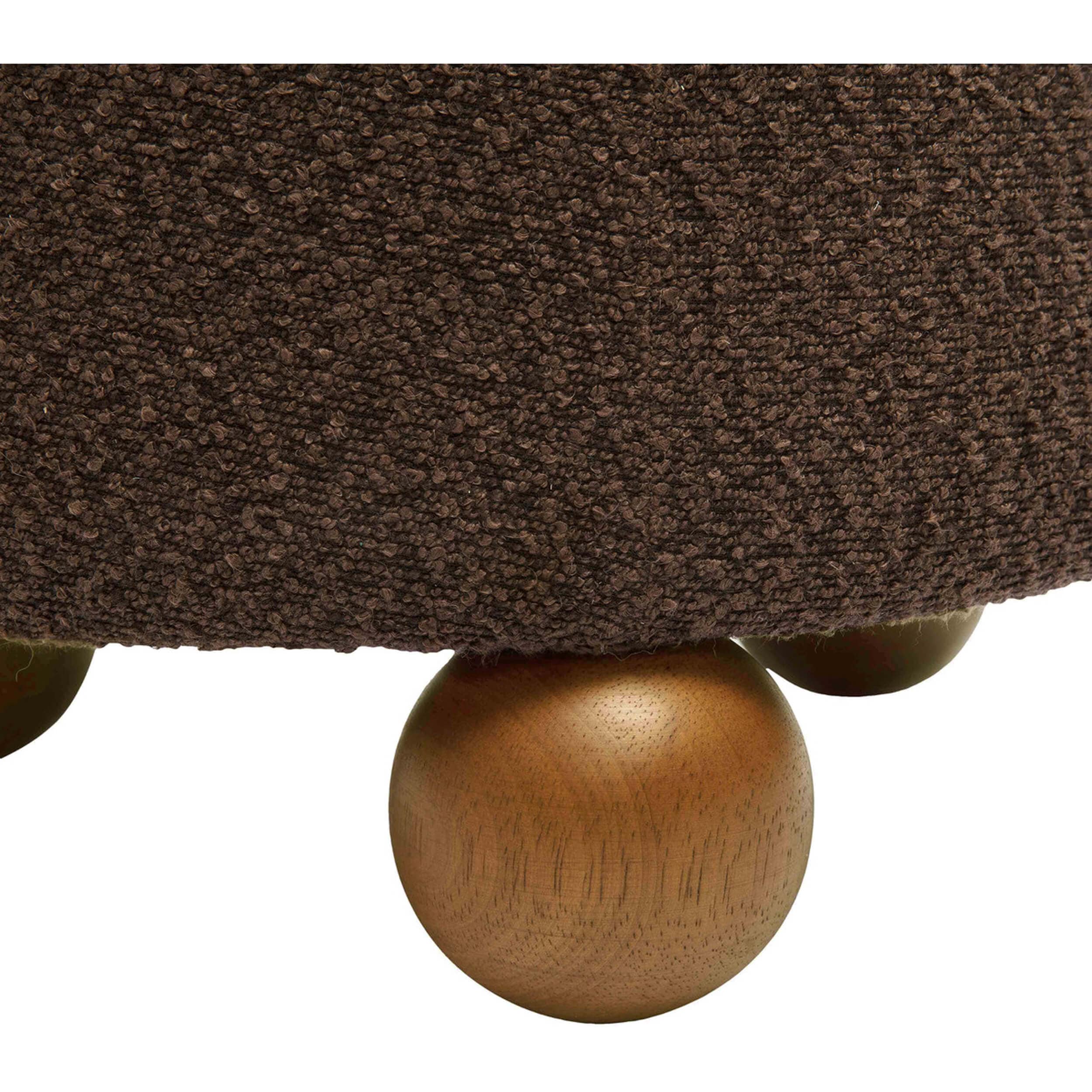 Jaine Boucle Stool, Chocolate Brown - Image 4