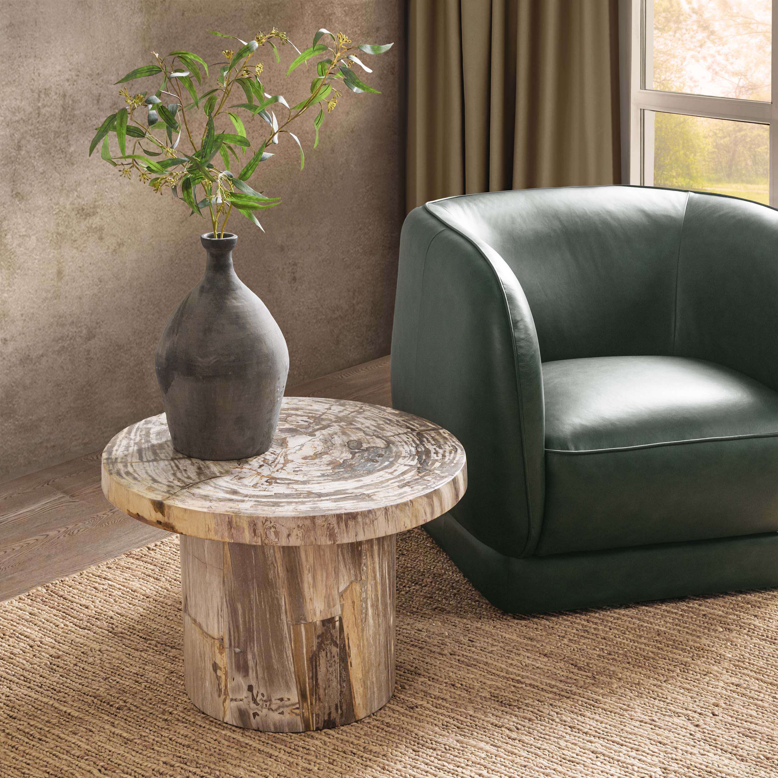 Janelle Round Accent Table, Sepia Vein - Image 4