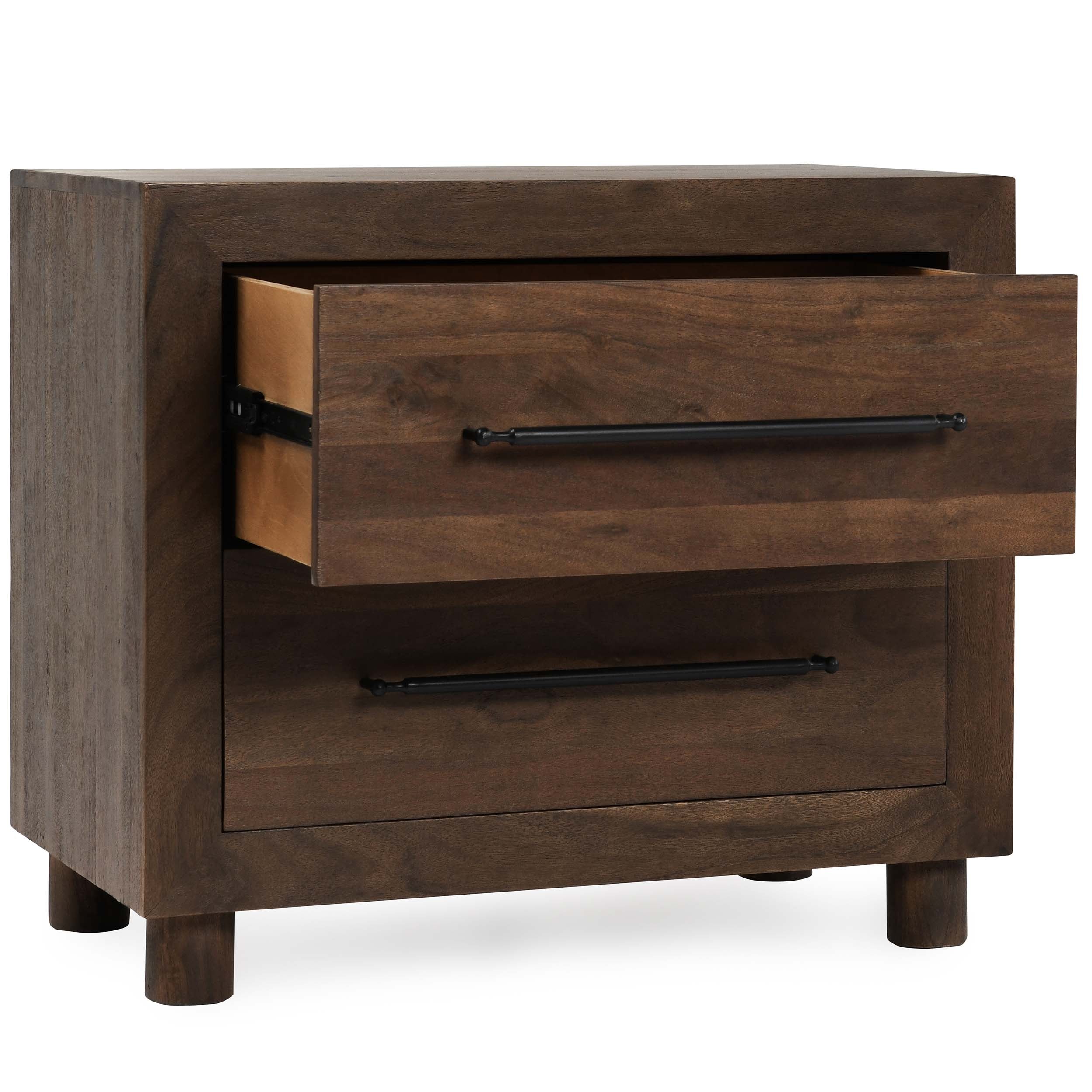 Jaxson 2 Drawer Nightstand, Harvest Brown - Image 4
