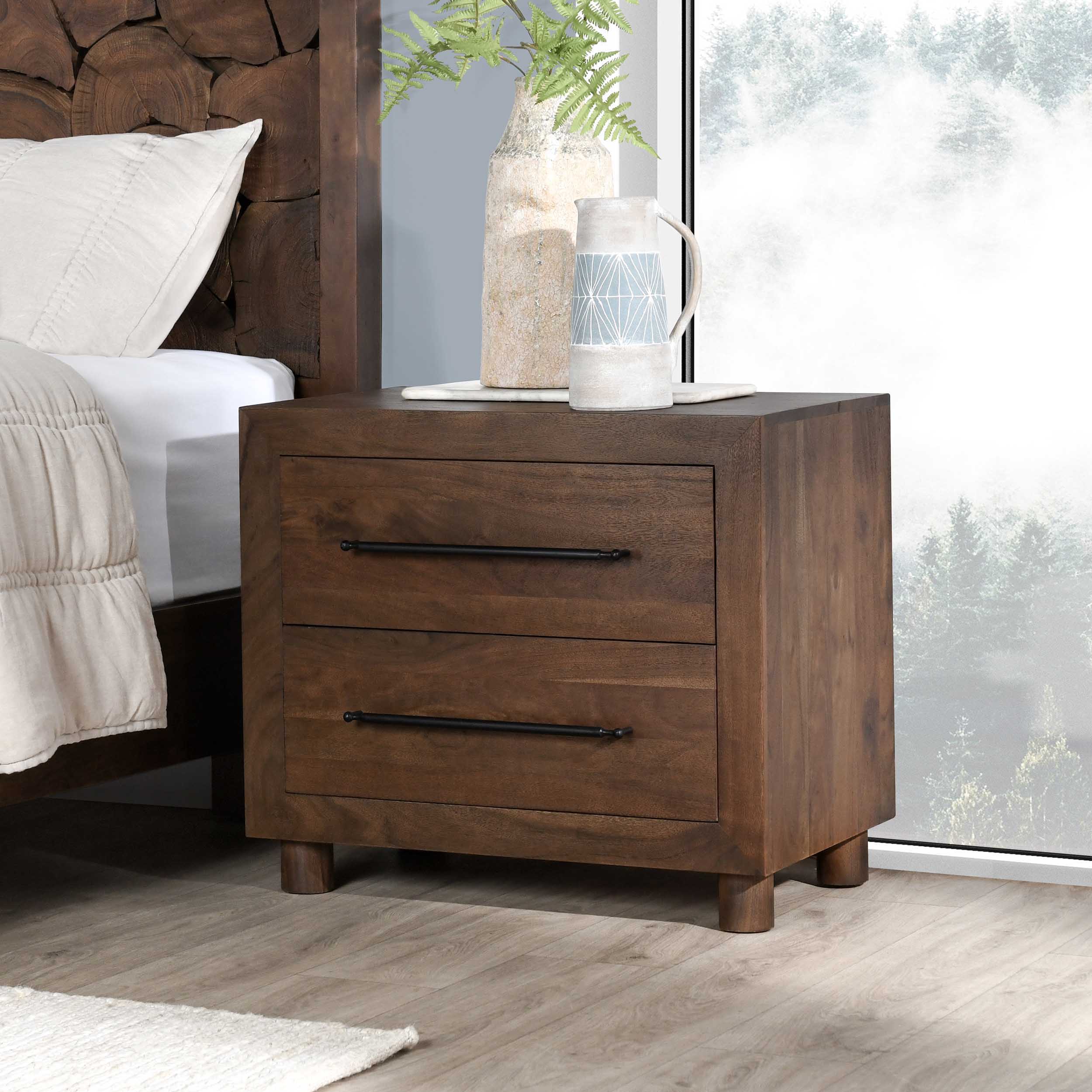 Jaxson 2 Drawer Nightstand, Harvest Brown - Image 7