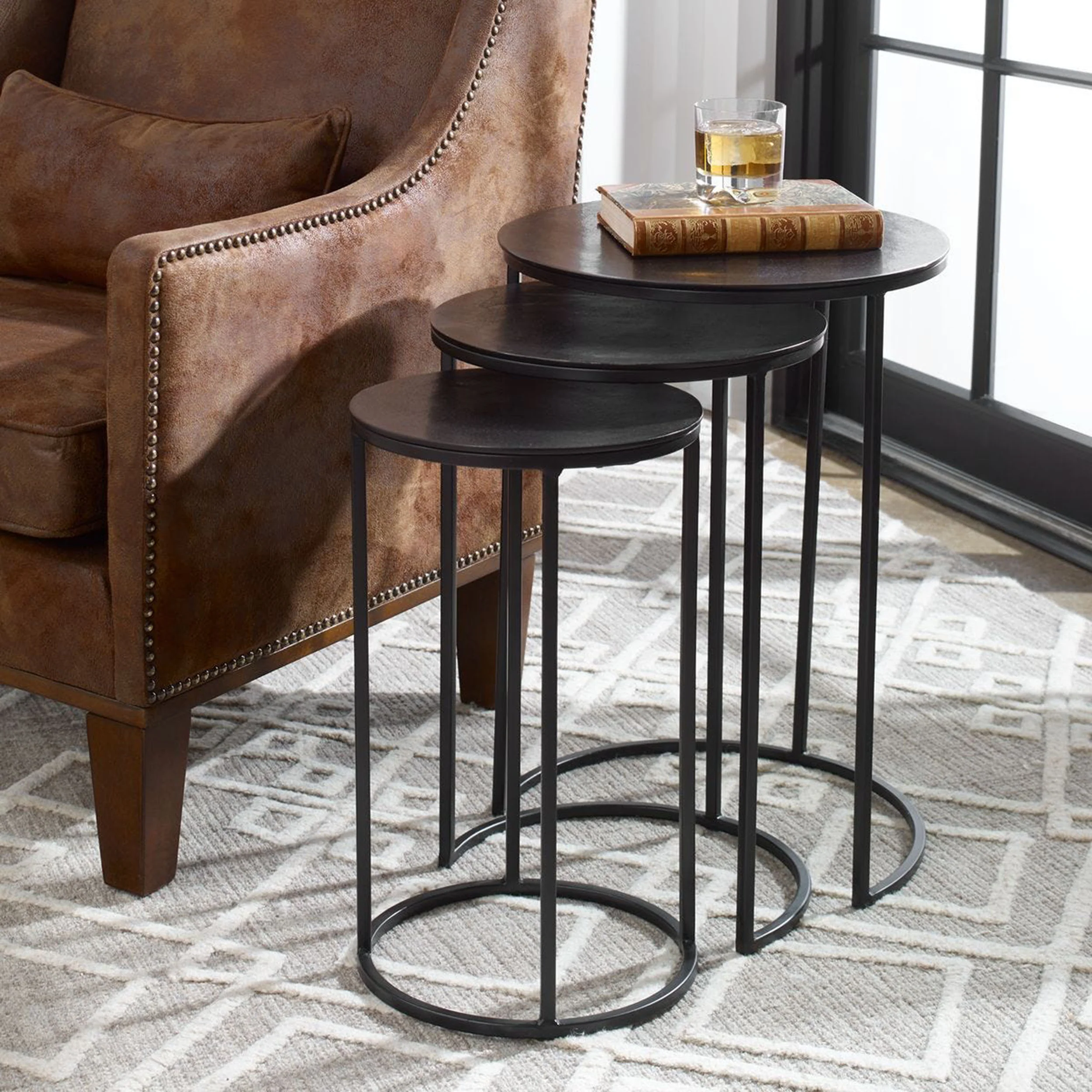 Jayde Nesting End Tables, Set of 3, Rich Espresso - Image 5