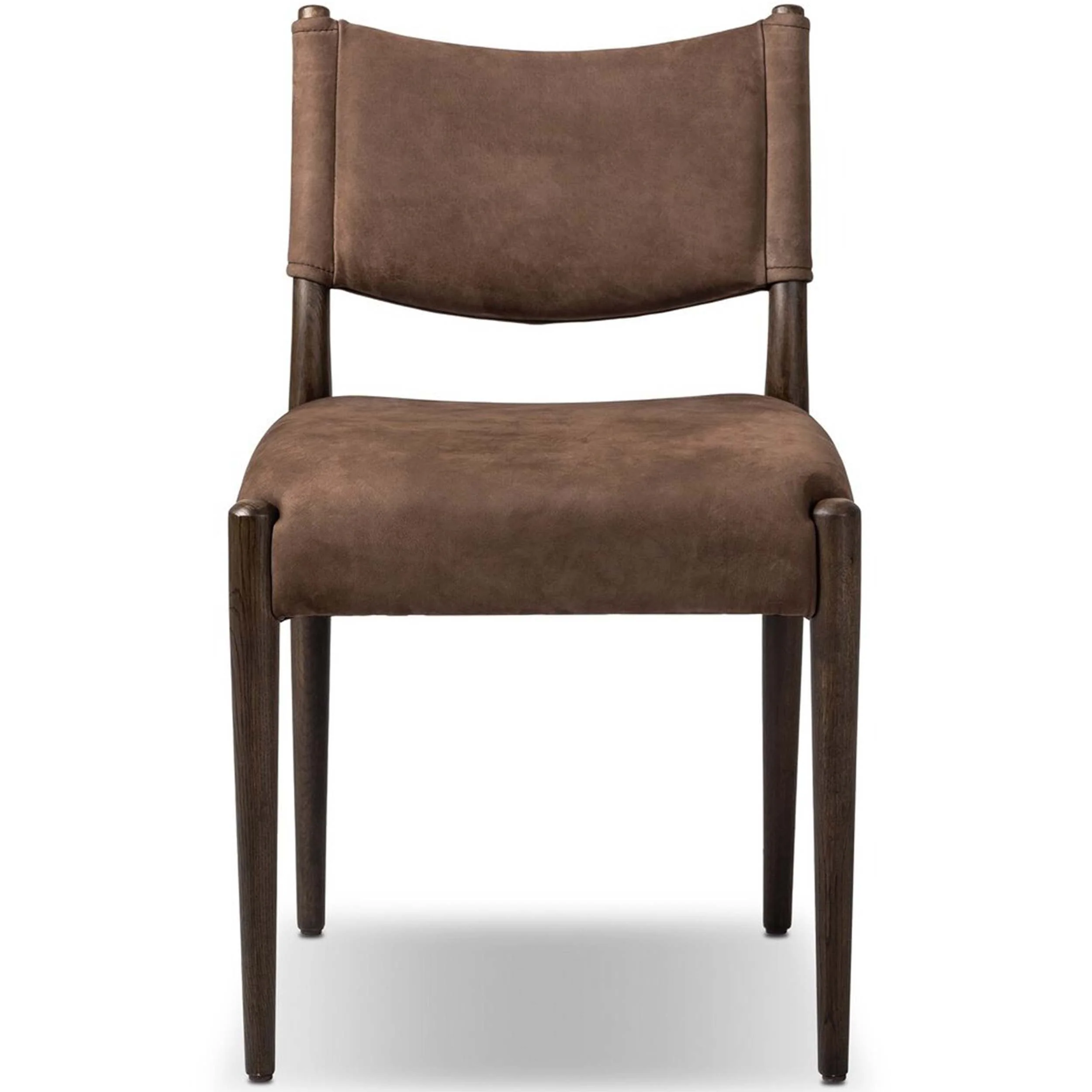 Jayla Leather Dining Chair, Nubuck Cigar, Set of 2 by Four Hands - Image 2