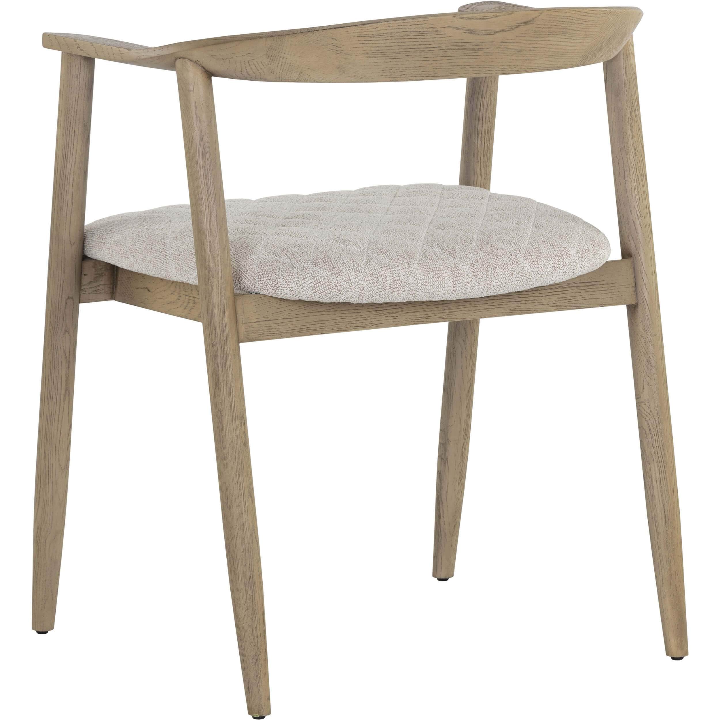 Jeremy Dining Armchair, Weathered Oak/Dove Cream, Set of 2 - Image 3