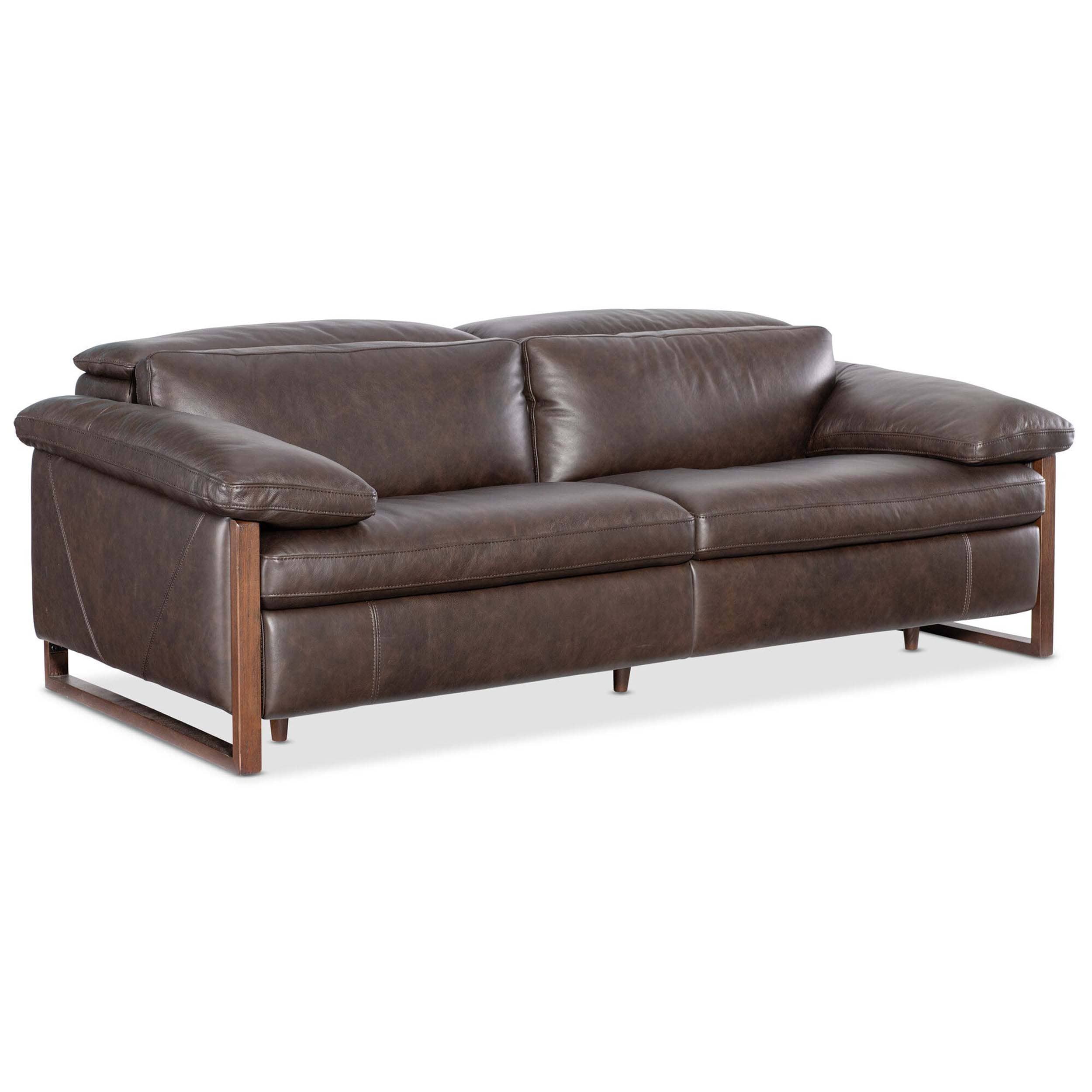 Jericho Leather Power Sofa, Dallas Americano