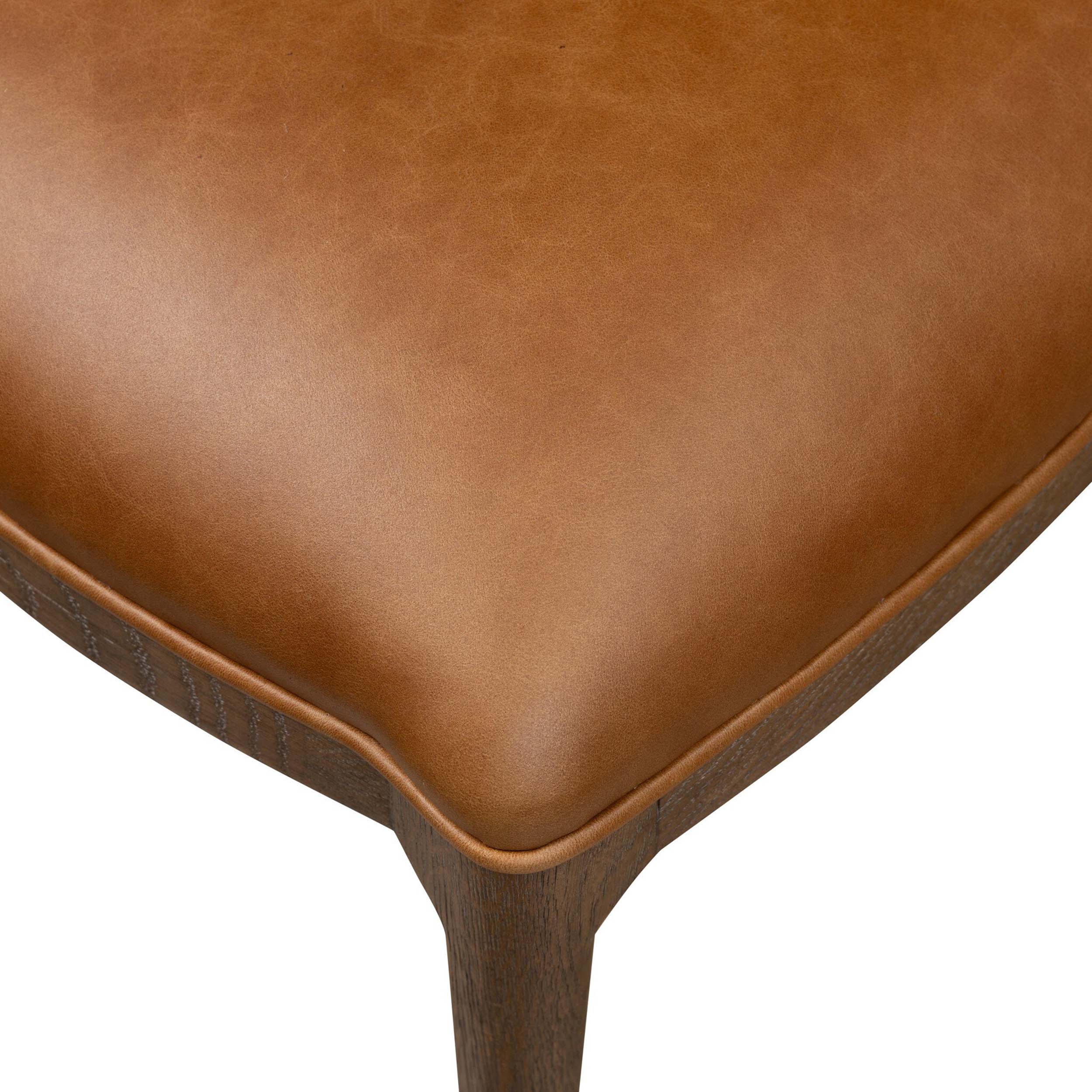 Jessen Leather Dining Chair, Sonoma Chestnut, Set of 2 by Four Hands - Image 6