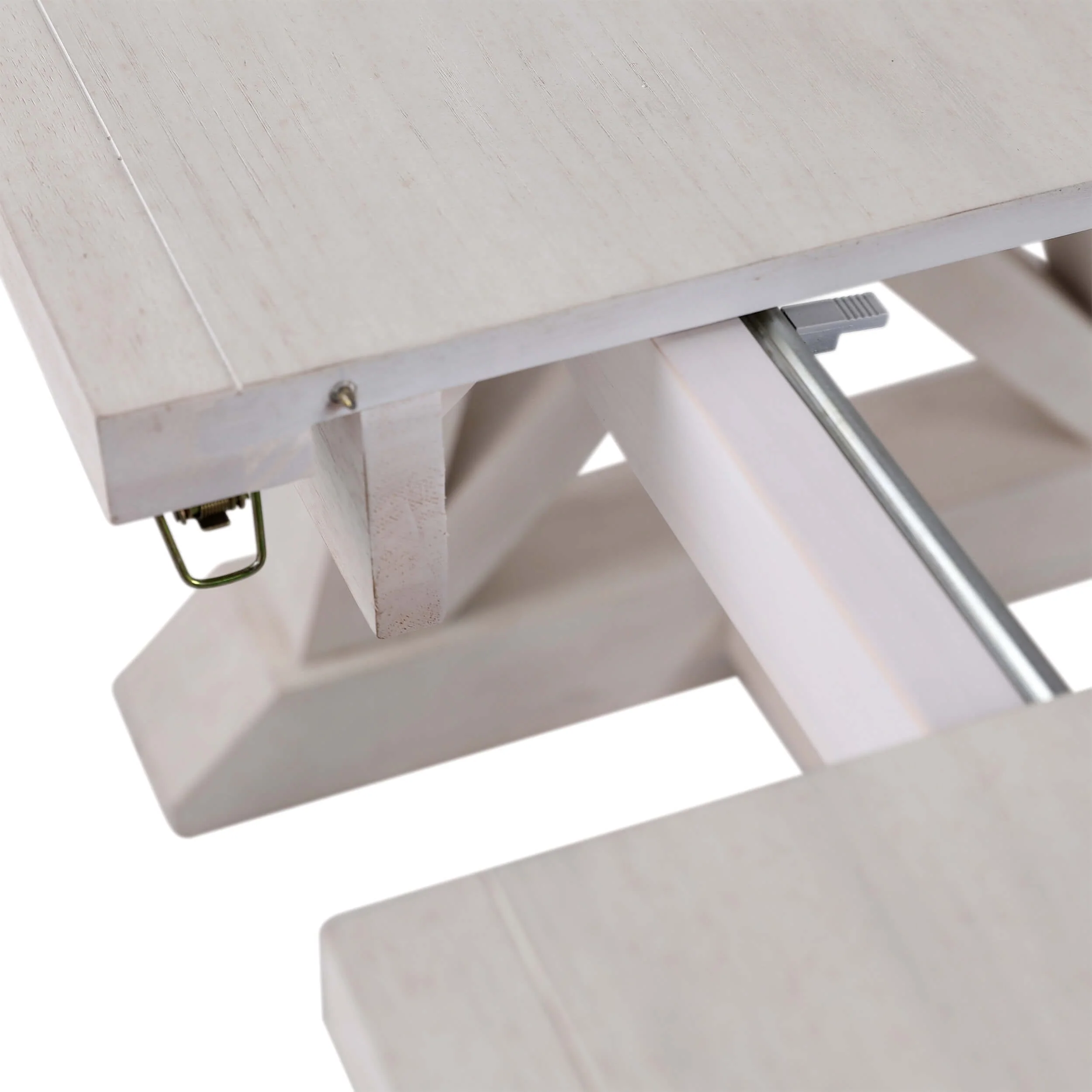 Joaquin Extendable Dining Table, Light Grey Wash - Image 5