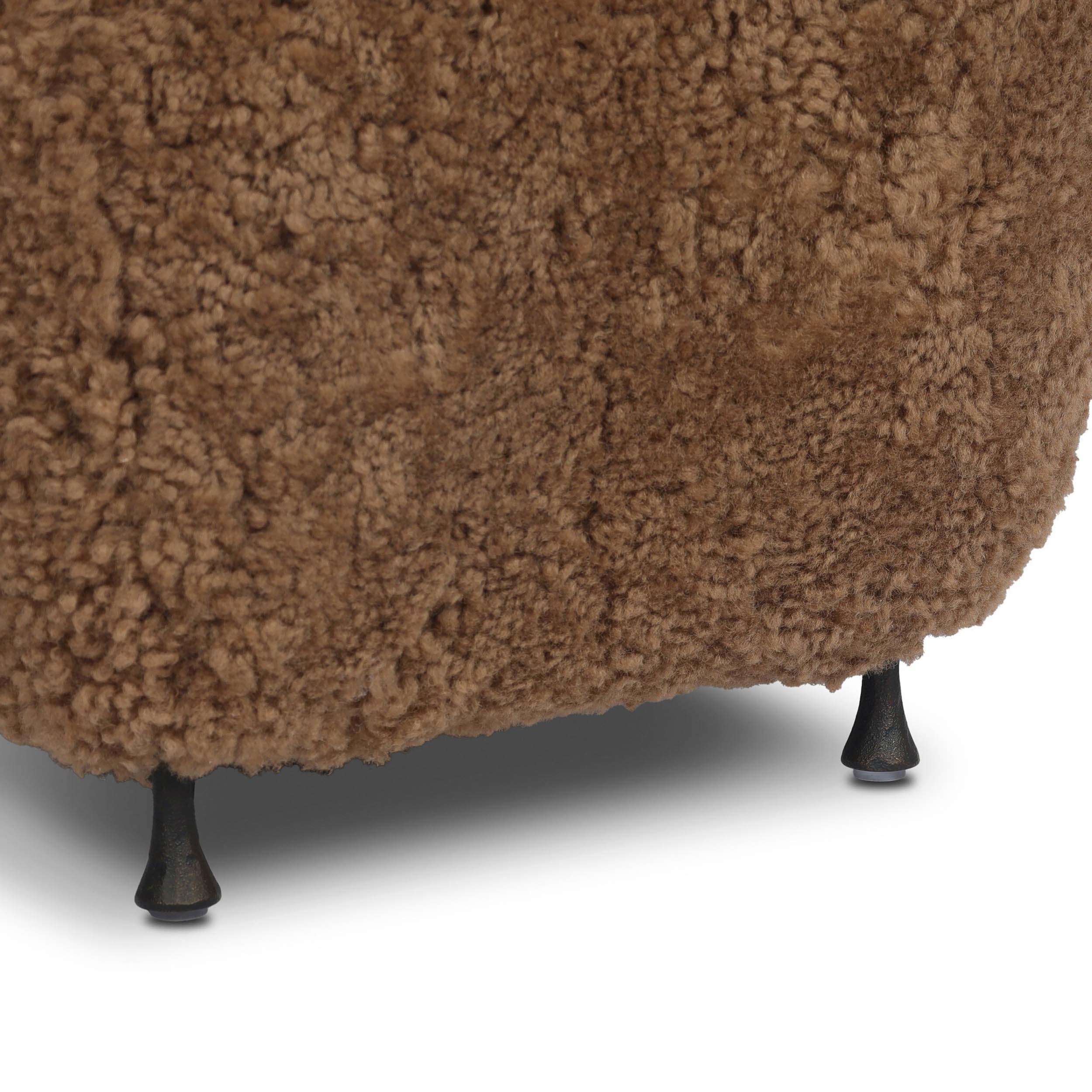 Joey Ottoman, Amber Shearling by Four Hands - Image 5