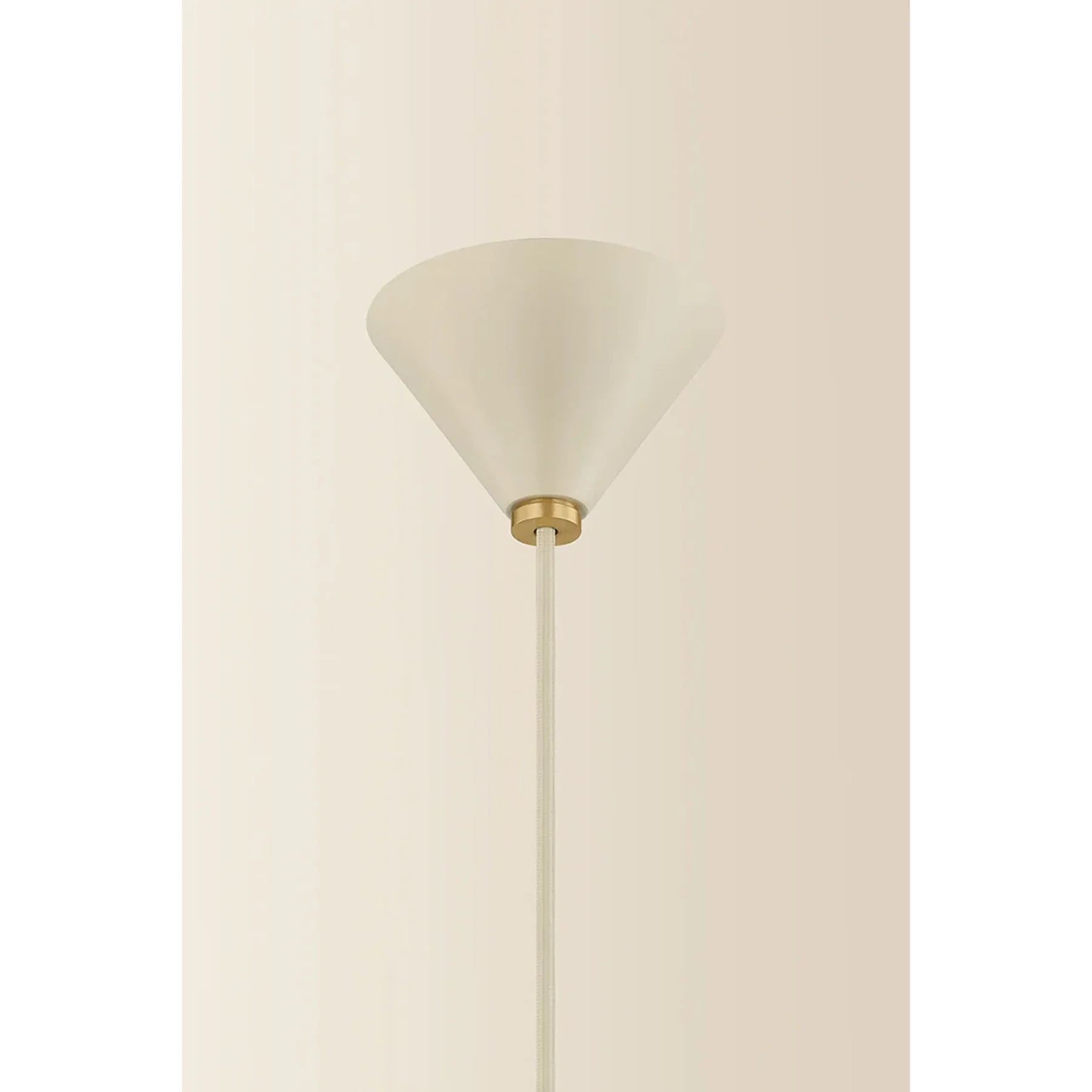 Jolene Cone Pendant, Aged Brass/Textured Bisque - Image 6