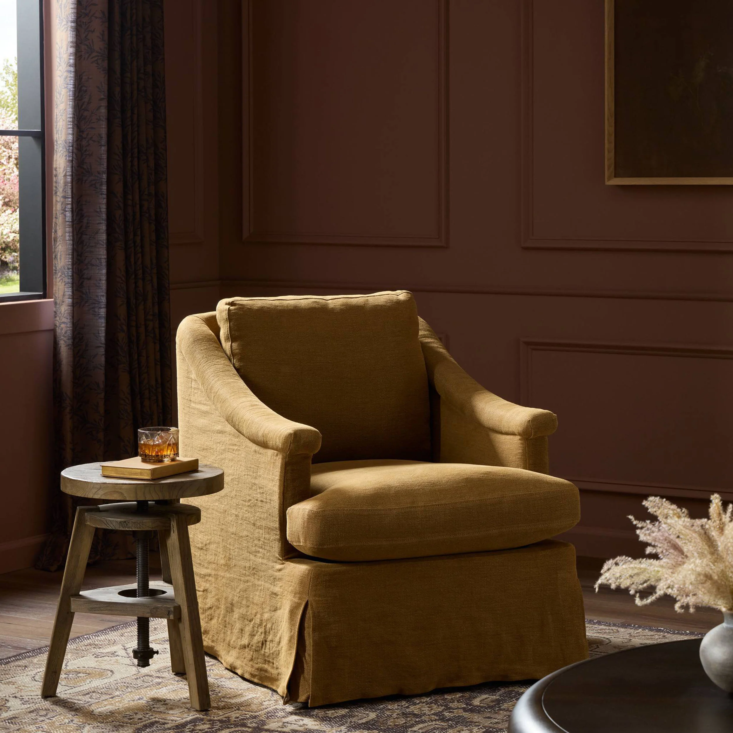 Joplin Swivel Chair, Broadway Gilt by Amber Lewis x Four Hands - Image 6