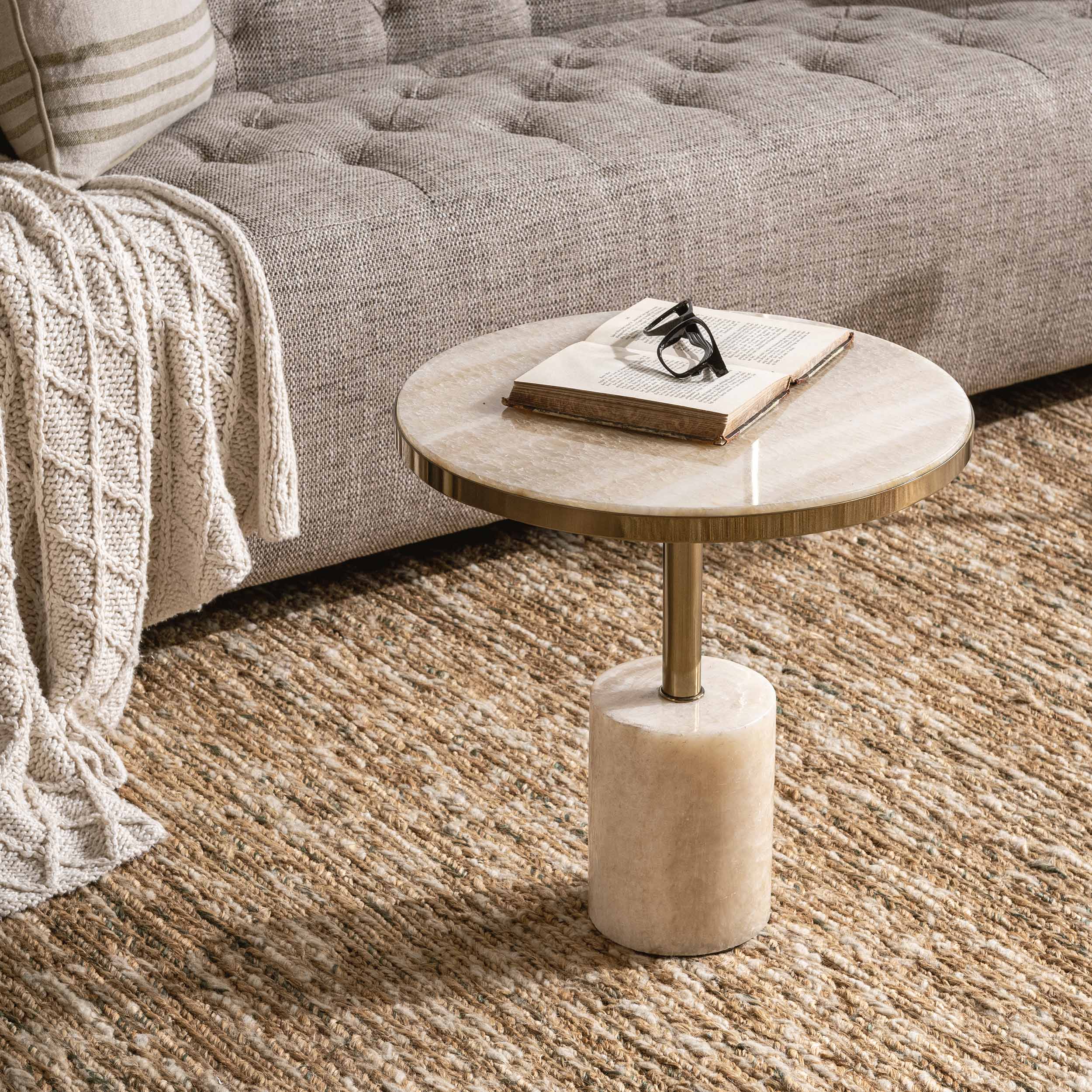 Jordyn Round Accent Table, Champagne - Image 15