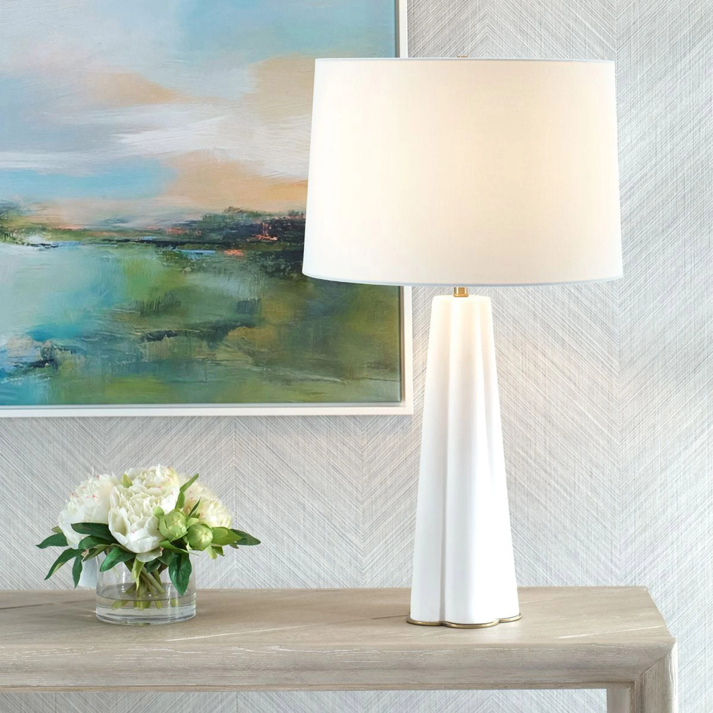 Joss Table Lamp, Satin White - Image 6