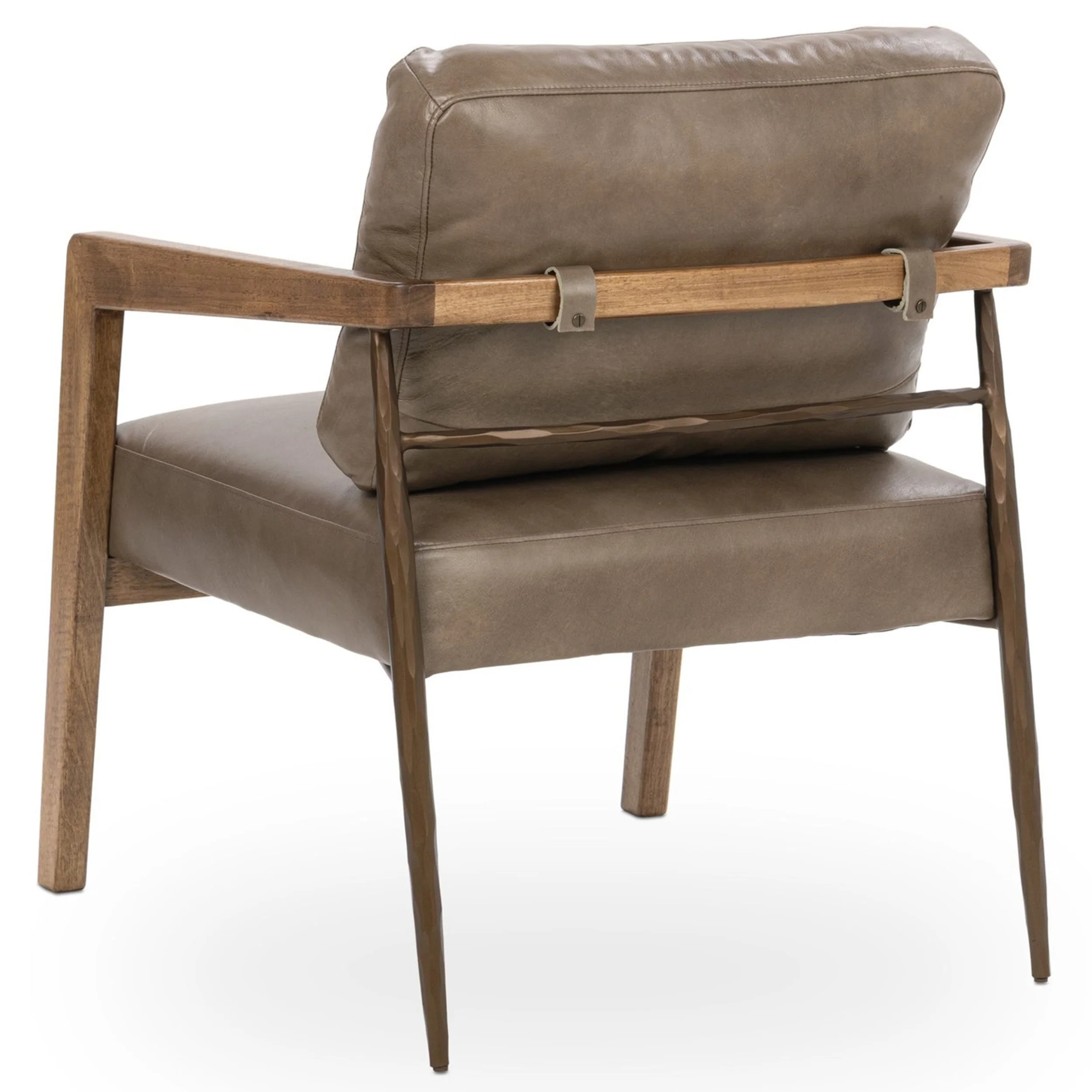 Julia Leather Accent Chair, Truffle Brown - Image 3
