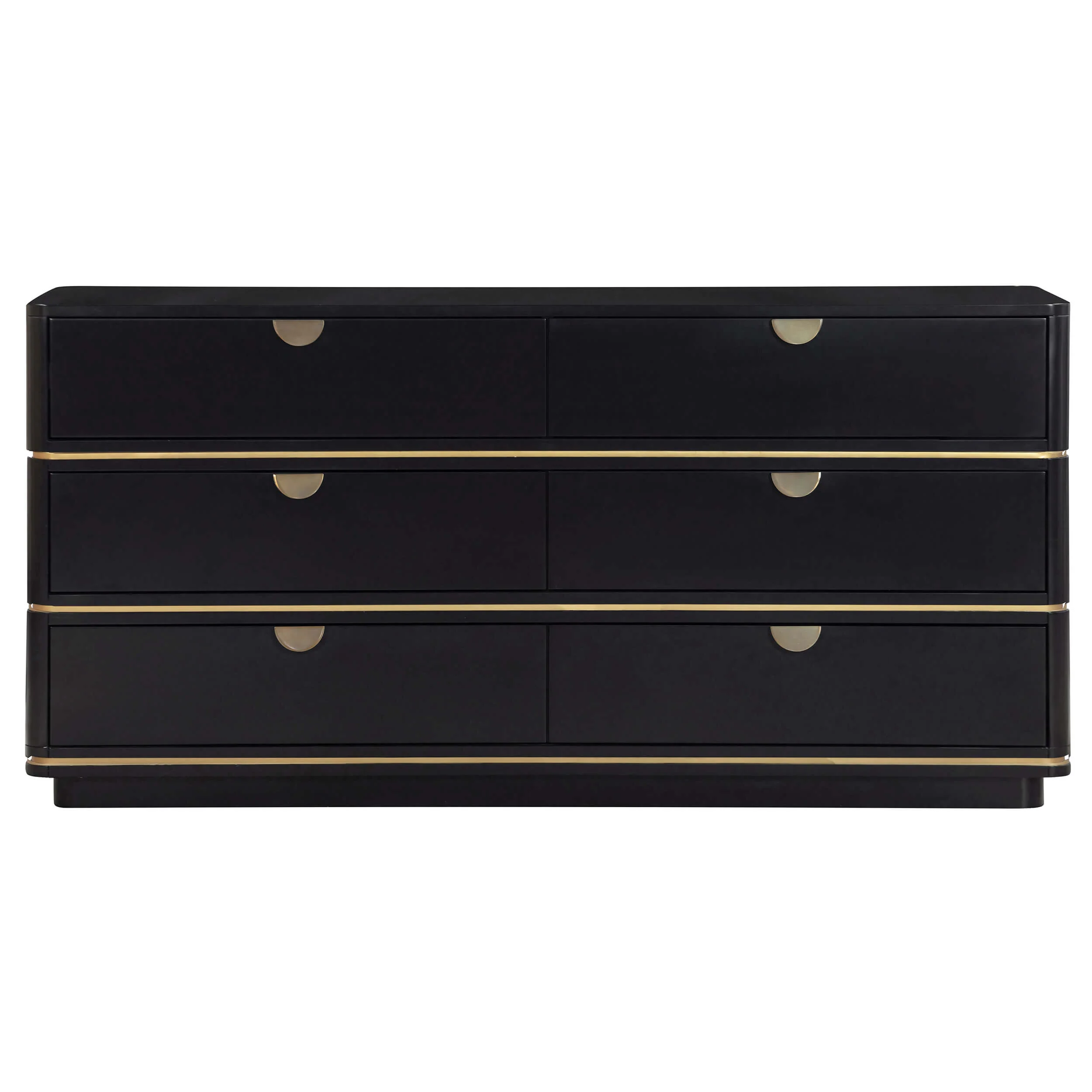 Julieta 6 Drawer Dresser, Black - Image 3