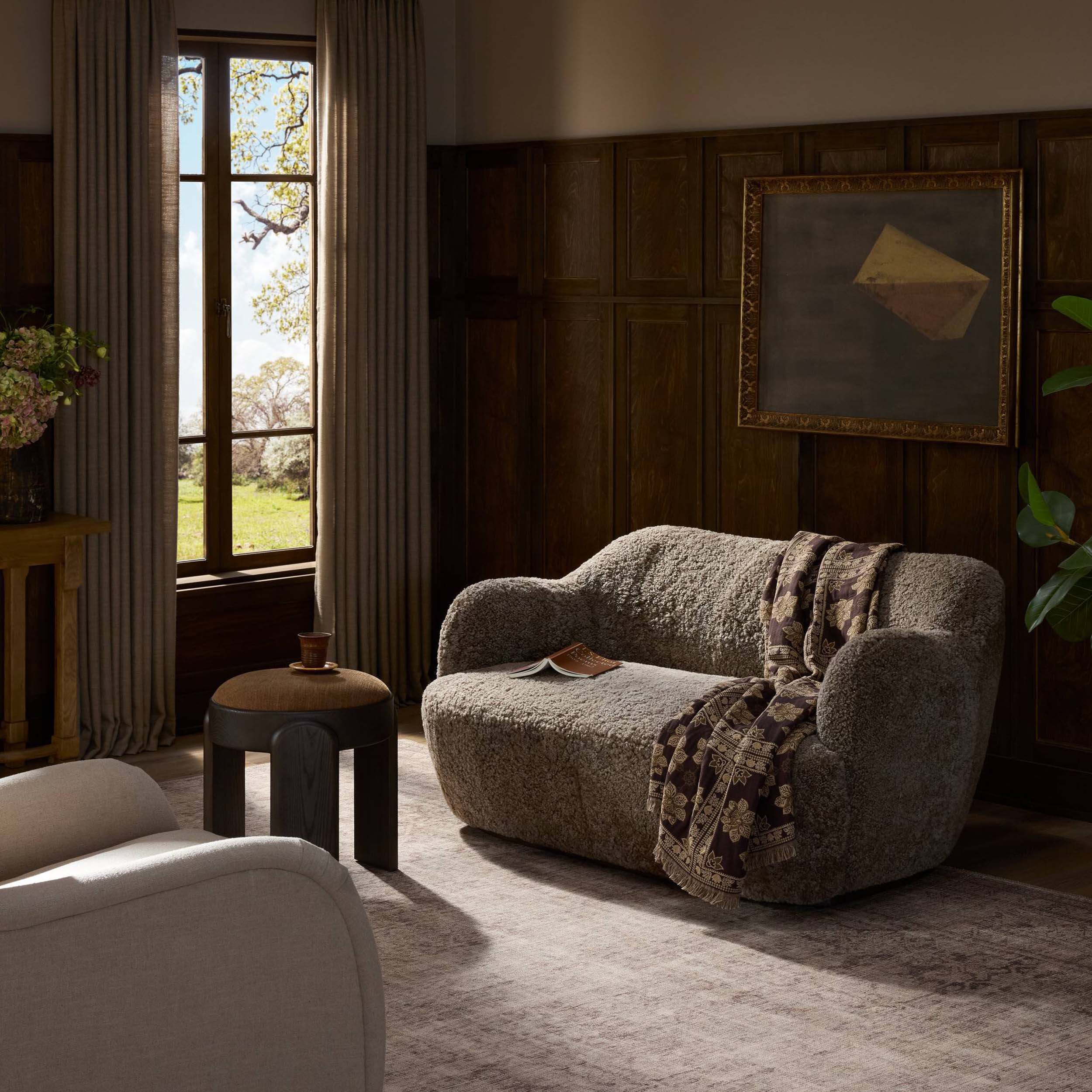 Julius Sofa, Taupe Shearling by Four Hands - Image 8