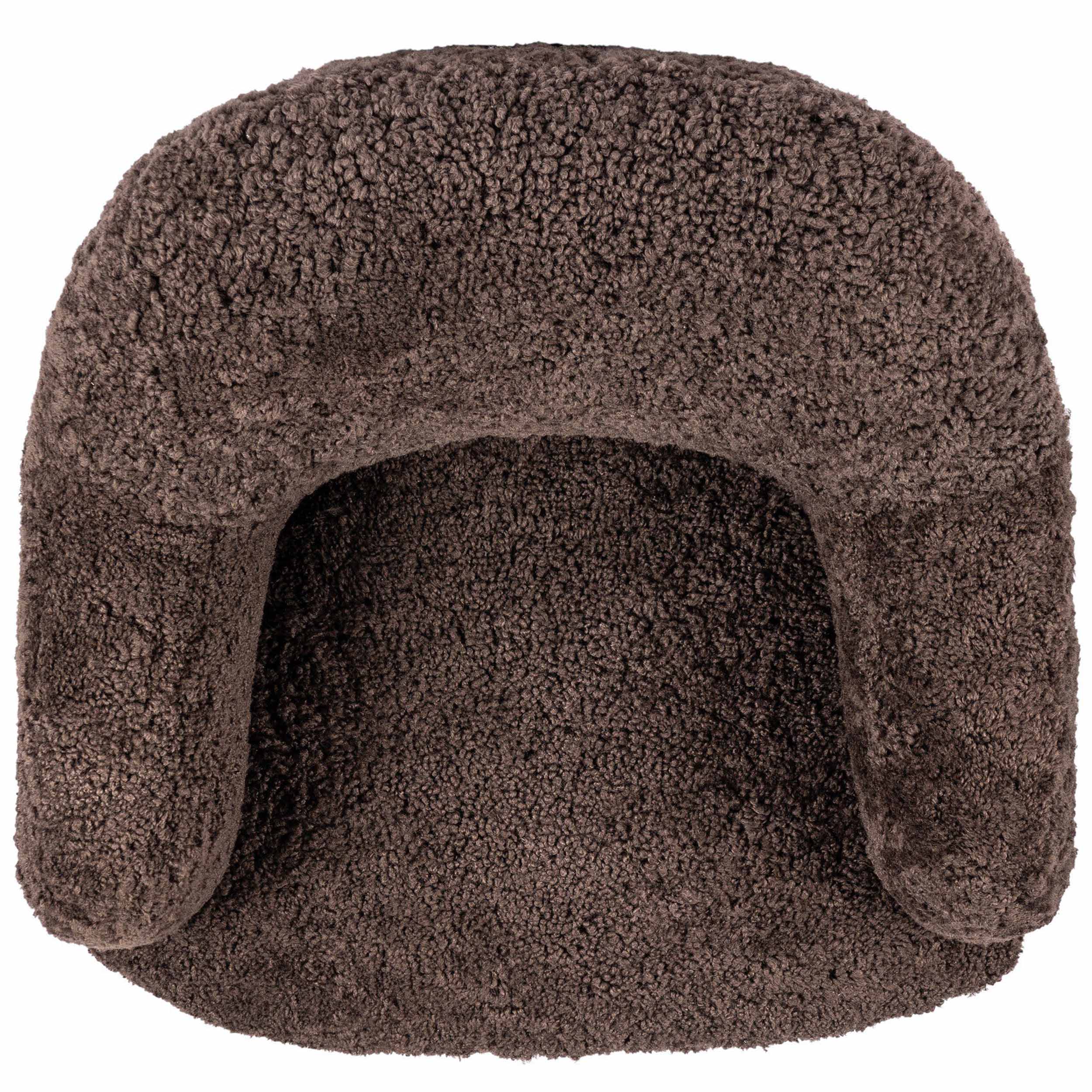 Julius Swivel Chair, Cocoa Shearling by Four Hands - Image 5