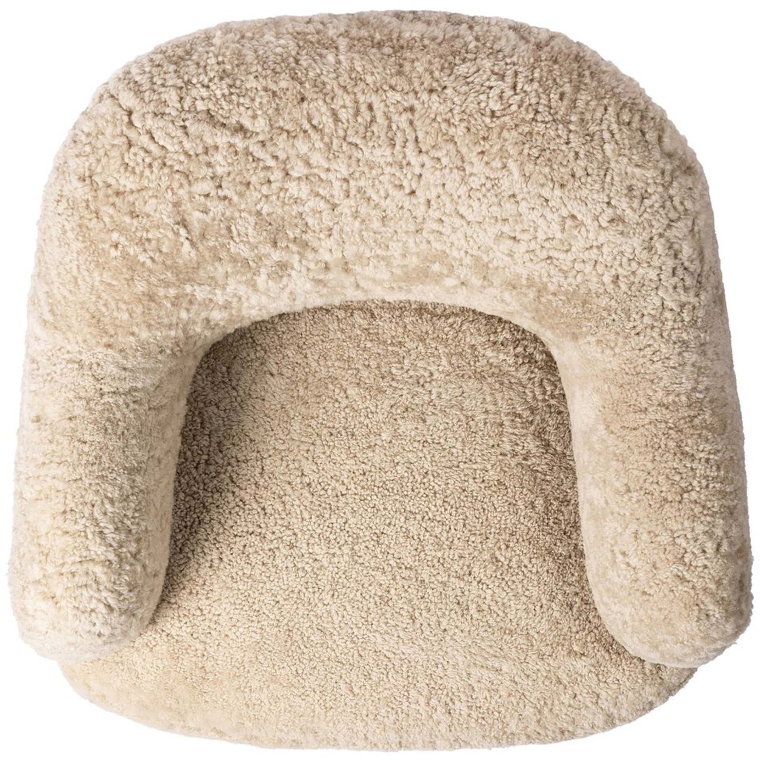 Julius Swivel Chair, Beige Shearling by Four Hands - Image 4