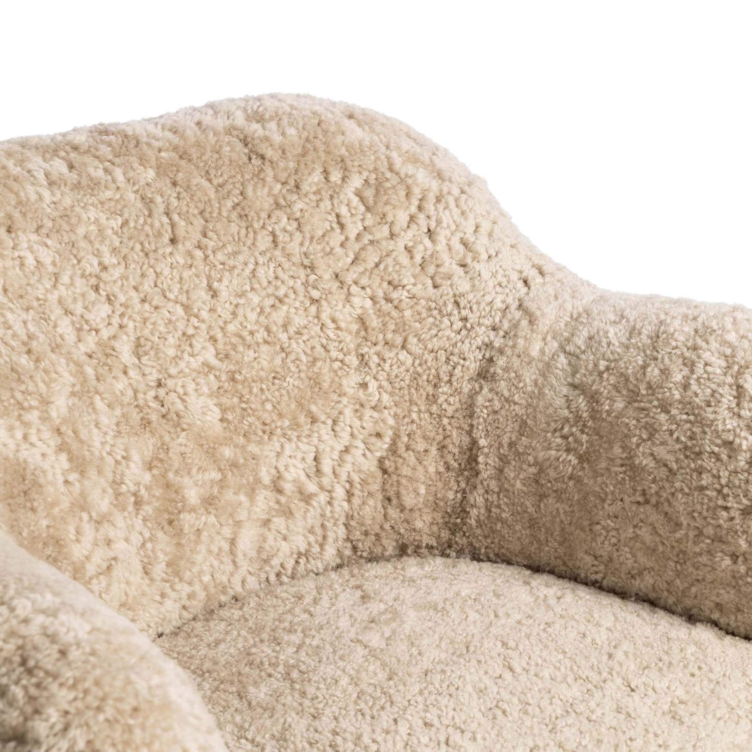 Julius Swivel Chair, Beige Shearling by Four Hands - Image 6