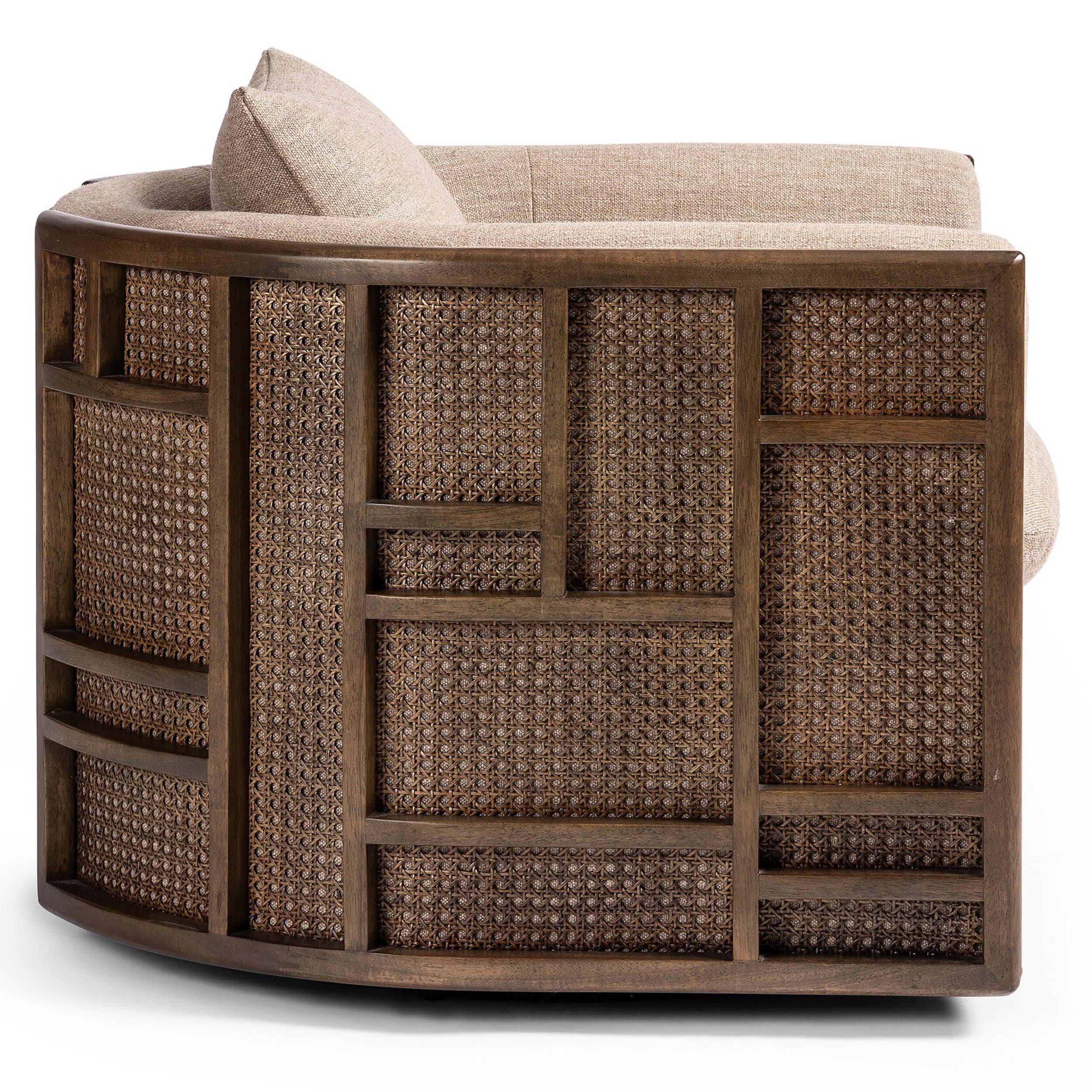 June Swivel Chair, Alcala Fawn by Four Hands - Image 3