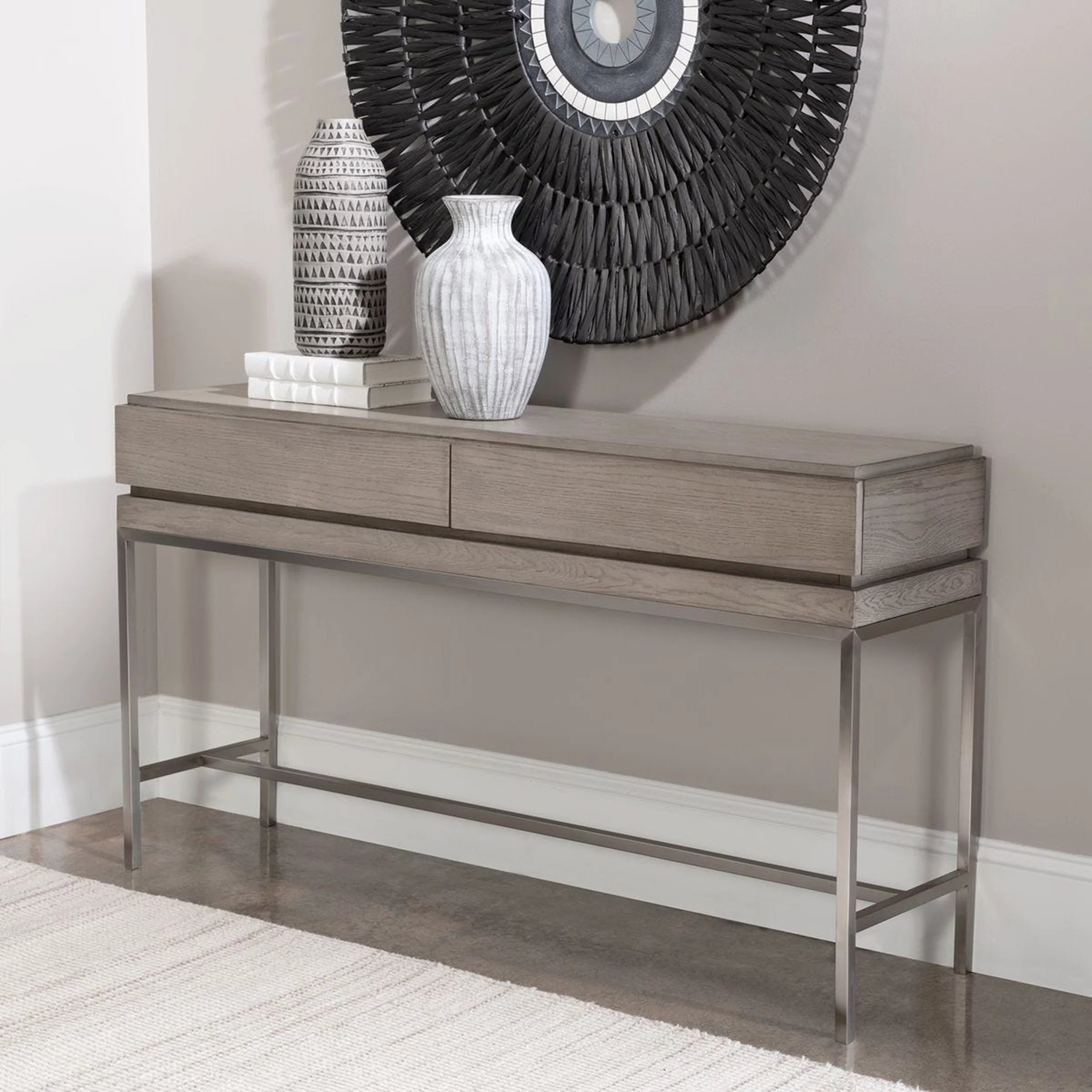 Kamala Console Table, Light Mushroom - Image 5