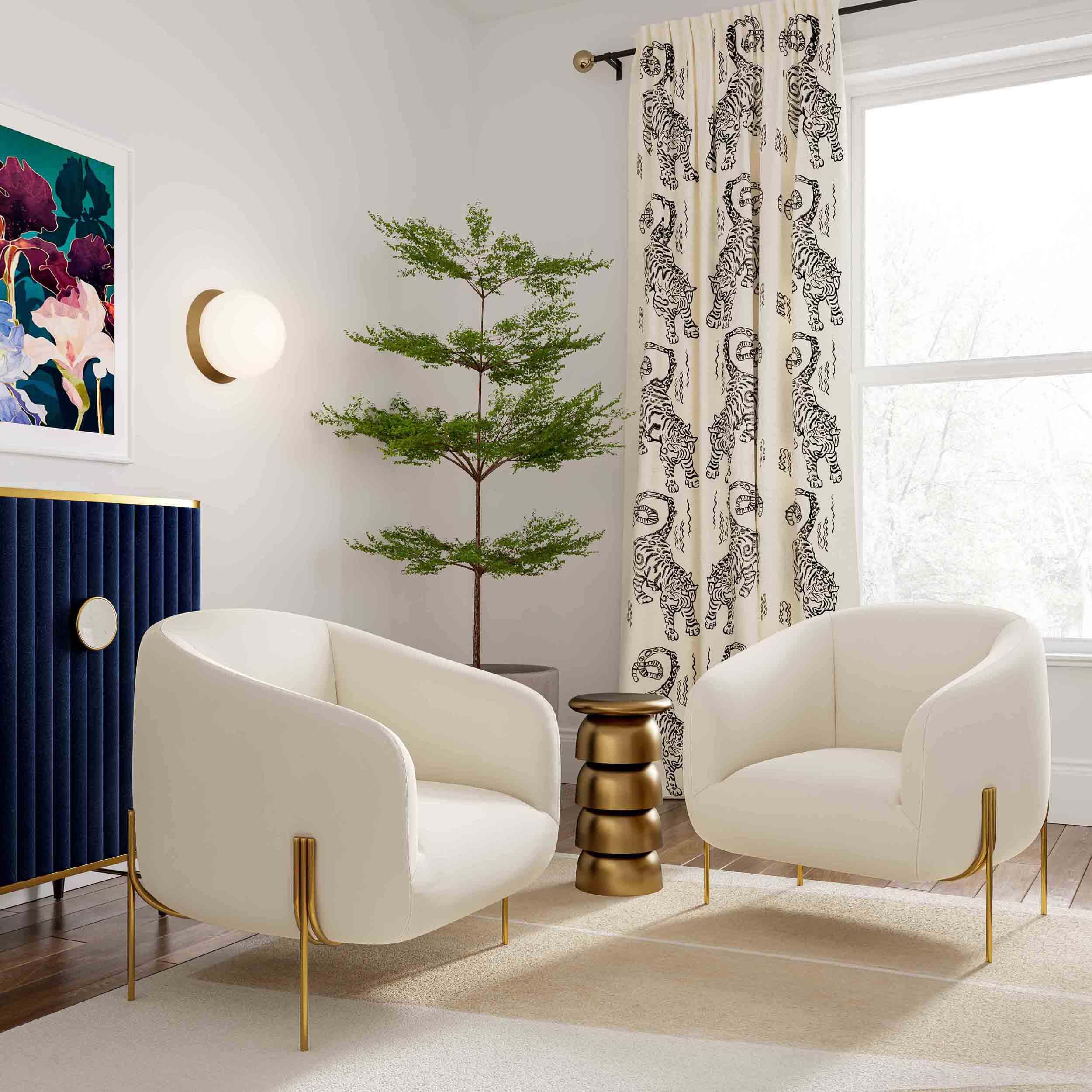 Kandra Chair, Cream - Image 5