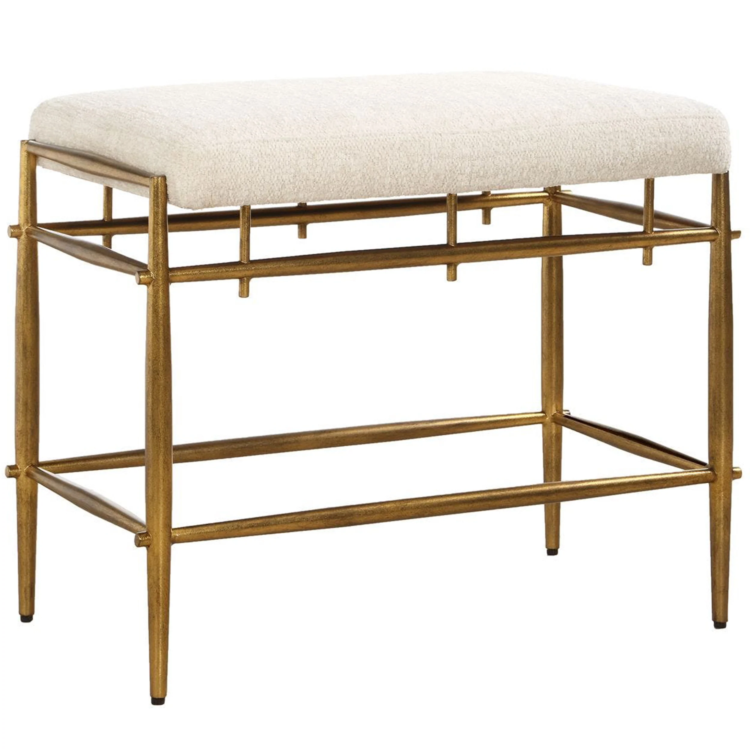 Karleen Small Bench, Ivory