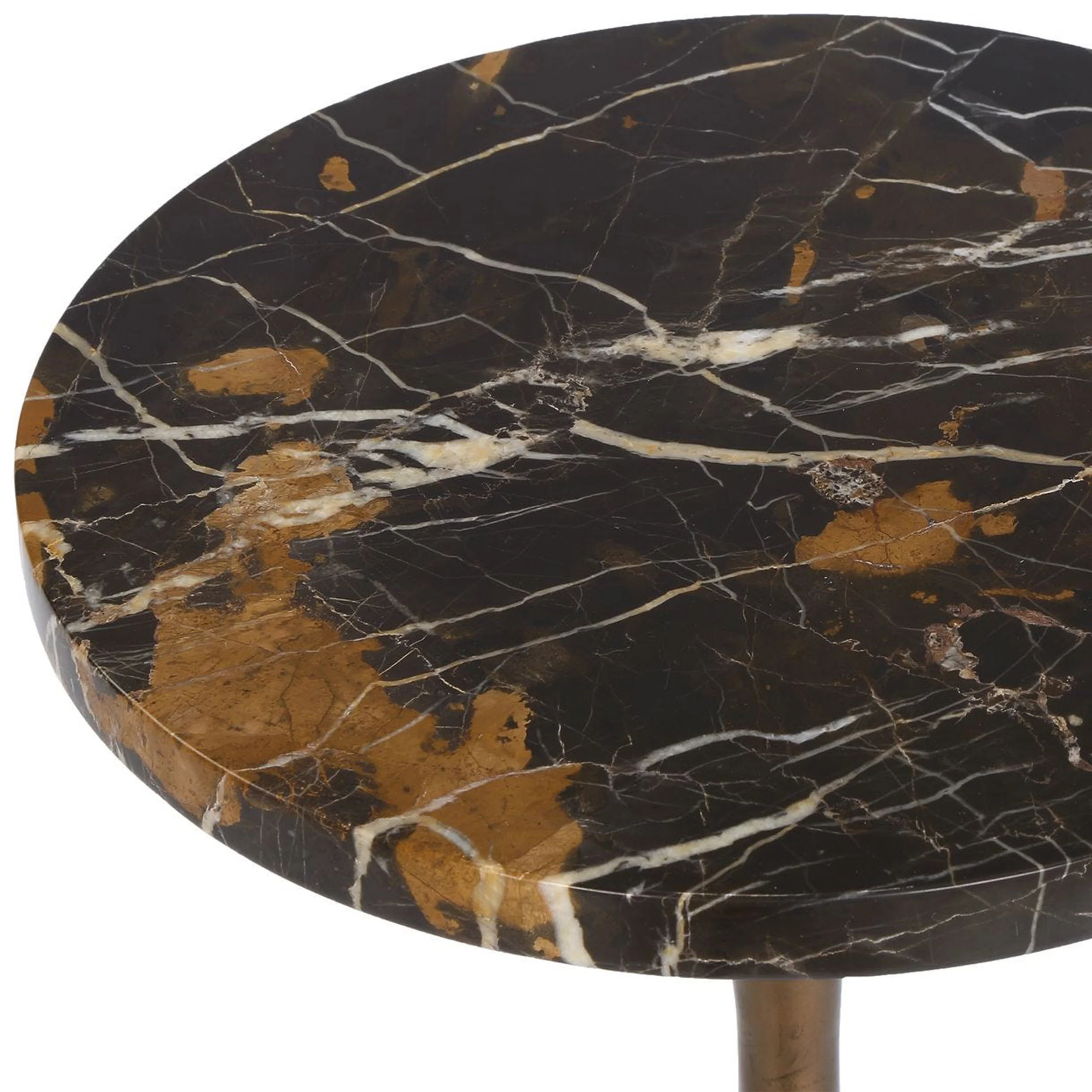 Karnes Drink Table, Black Marble - Image 2