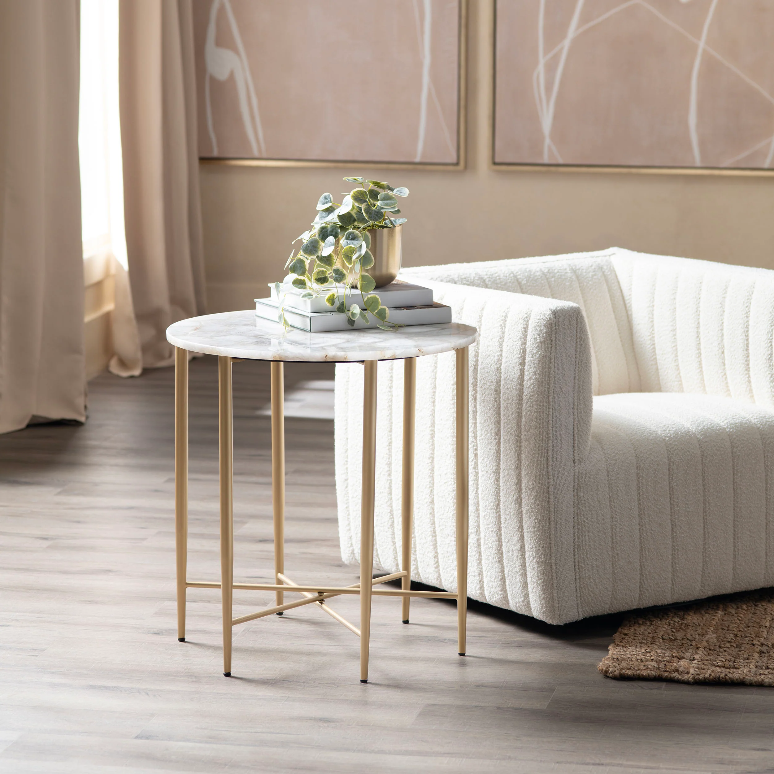 Katherine Accent Table, White - Image 3