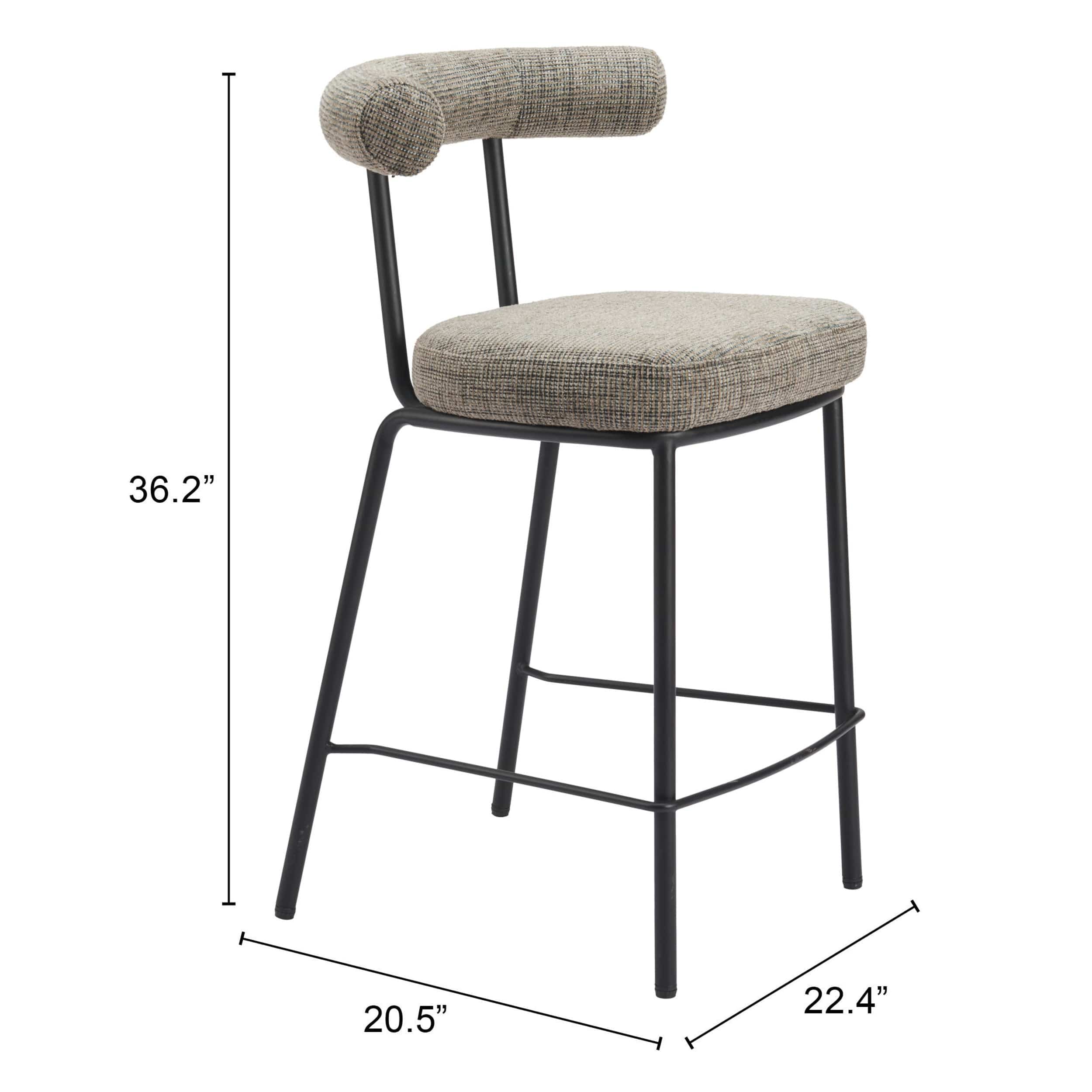 Kede Counter Stool, Green Tweed - Image 8