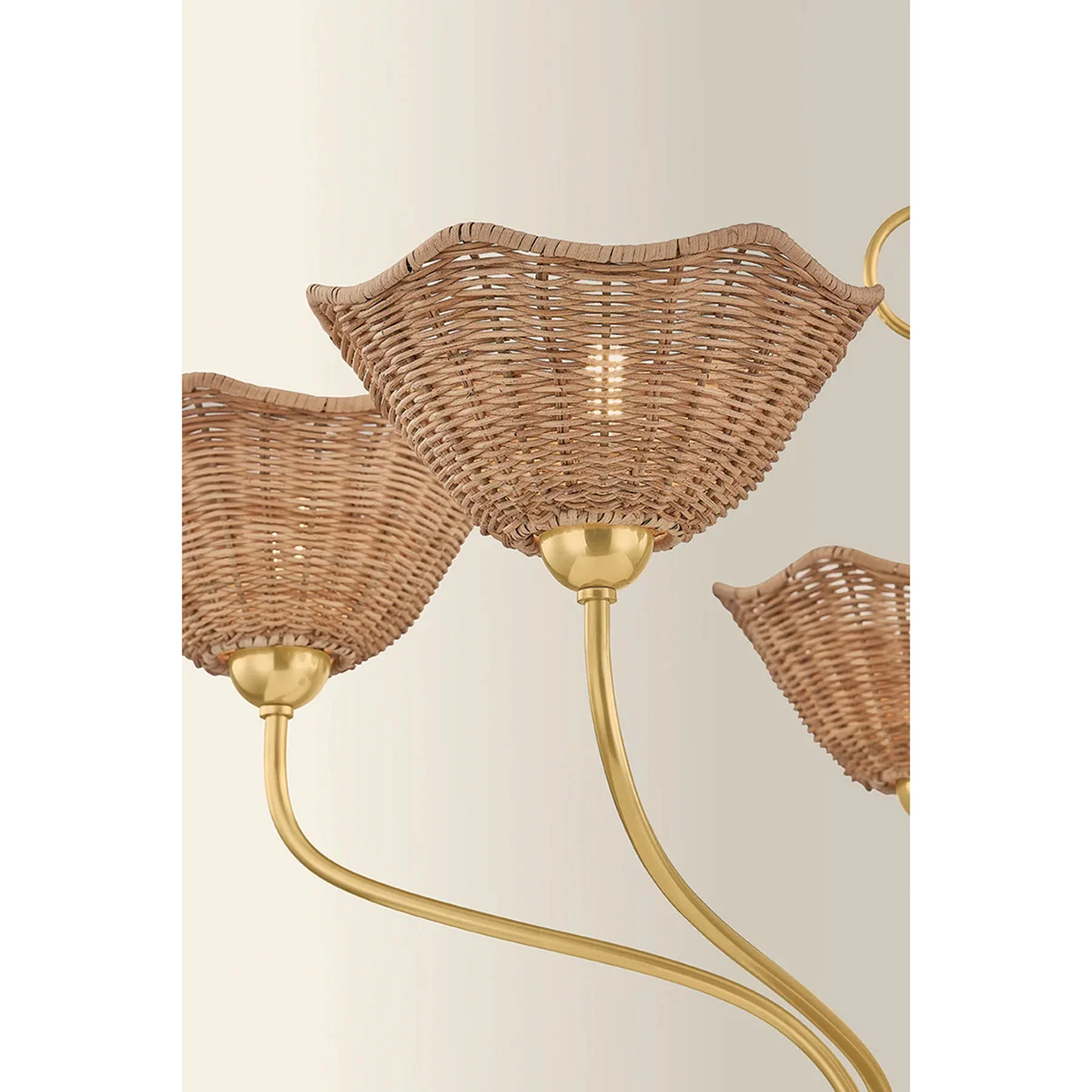 Kehlani 5 Light Chandelier, Aged Brass - Image 5