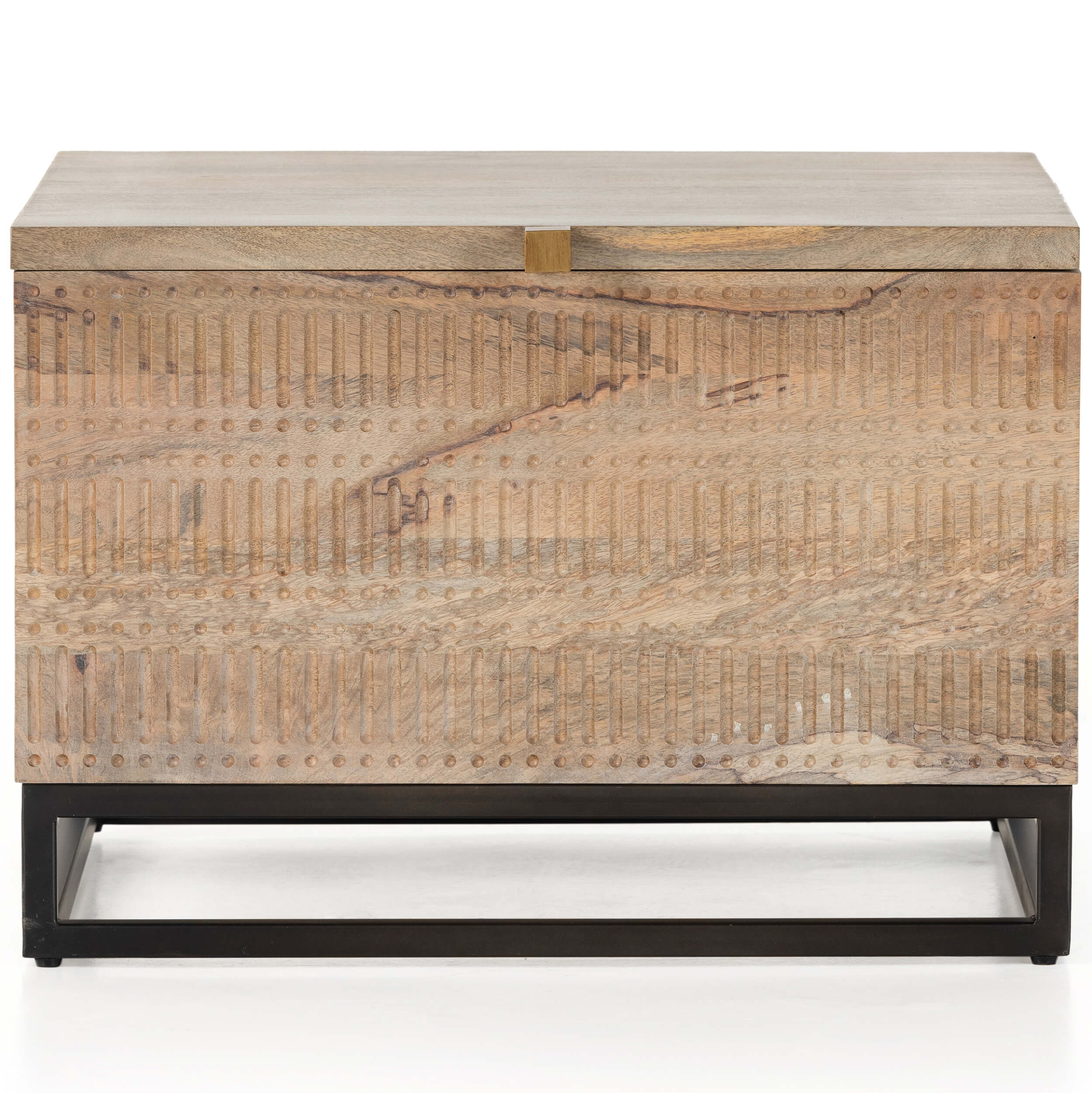 Kelby Storage Bunching Table, Light Wash Carved by Four Hands - Image 2